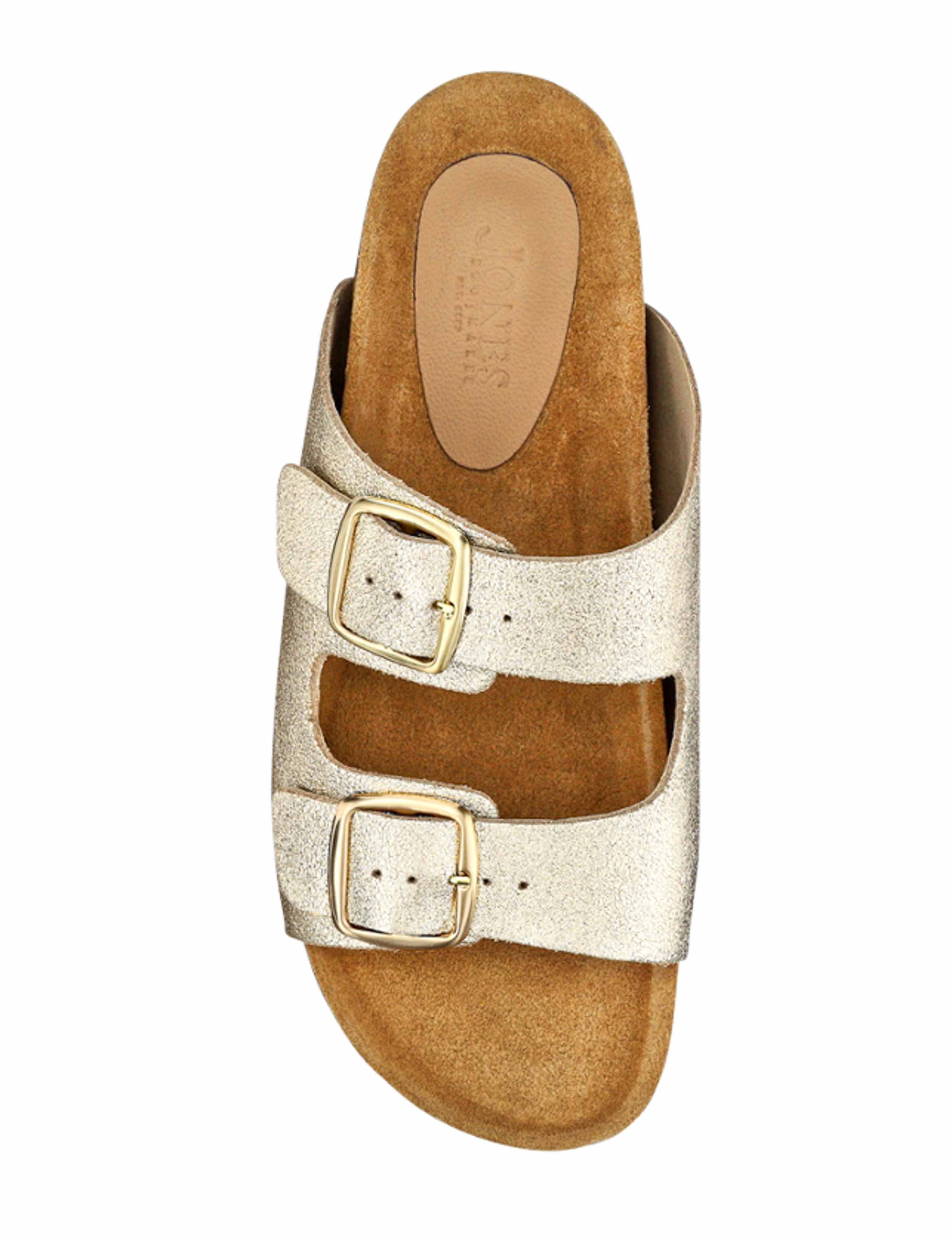 Leather Metallic Buckle Flat Sandals 7 of 7