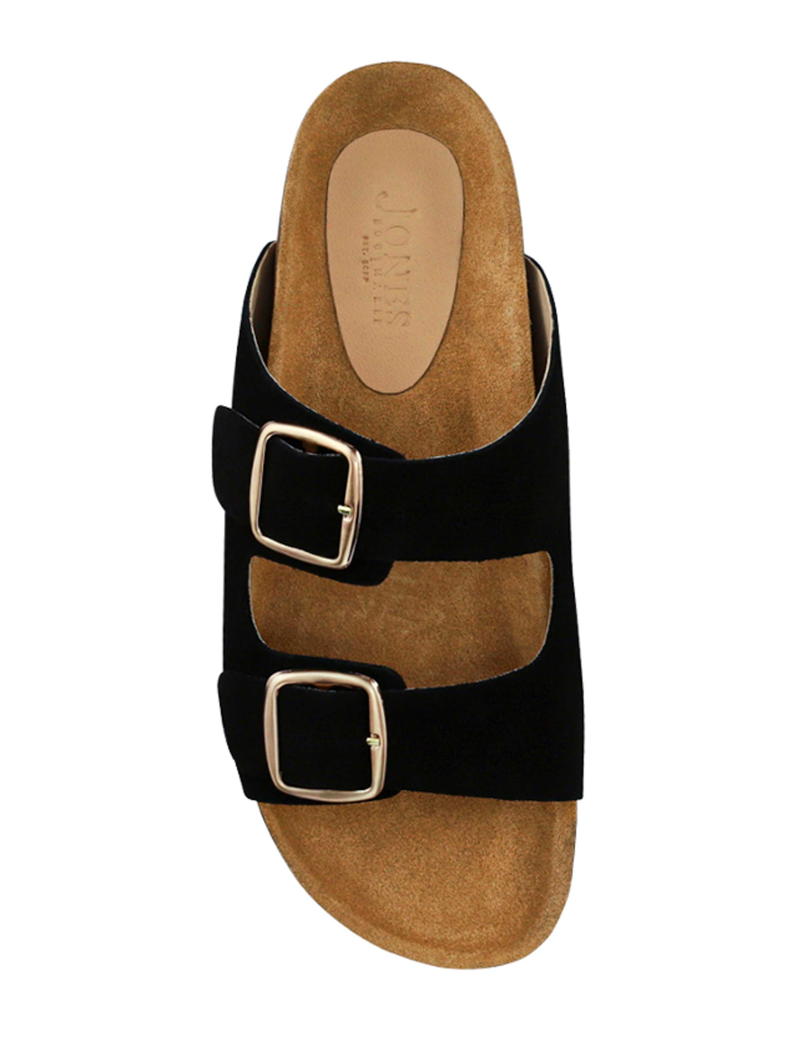 Leather Metallic Buckle Flat Sandals 4 of 7