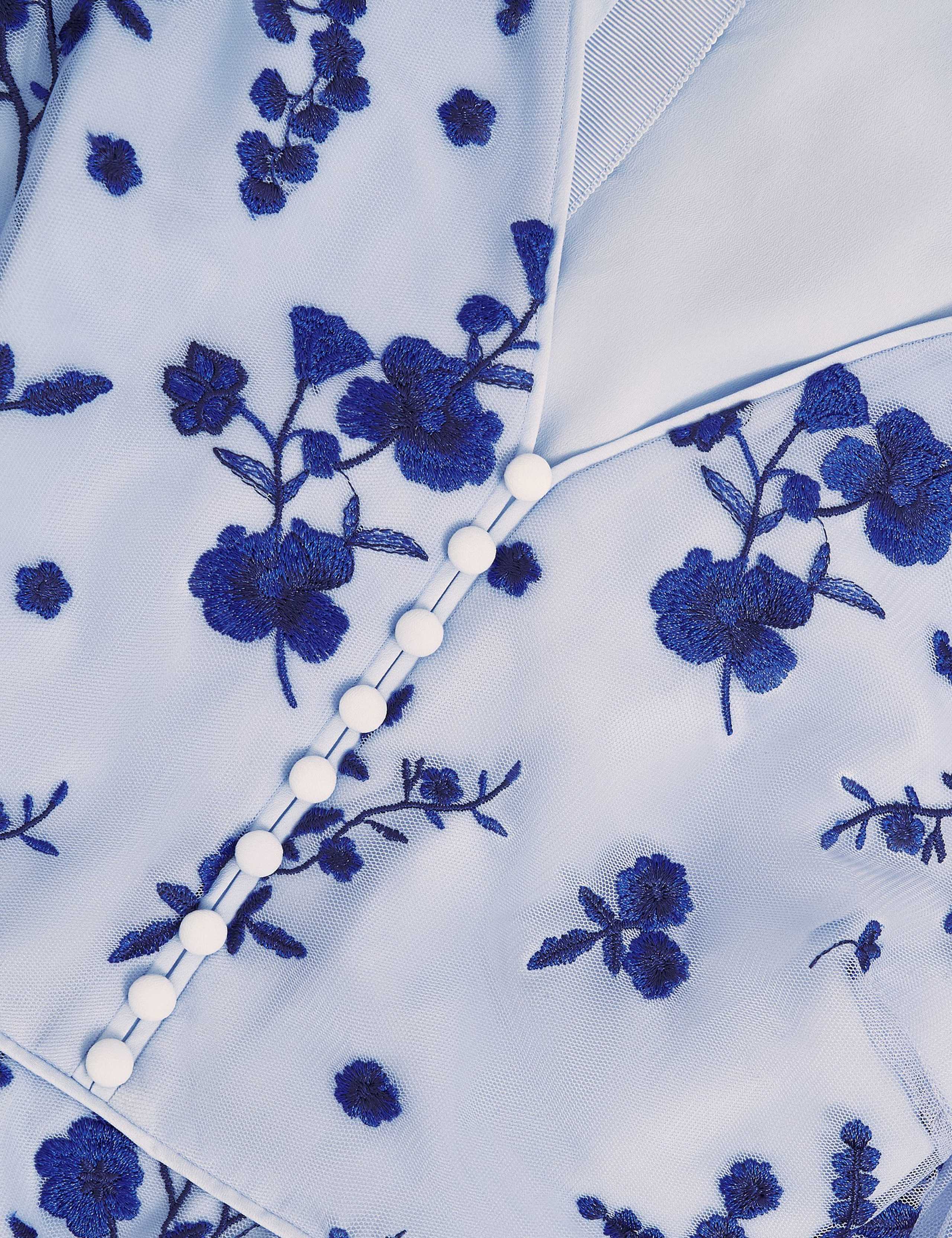 Embroidered V-Neck Midi Skater Dress 7 of 7