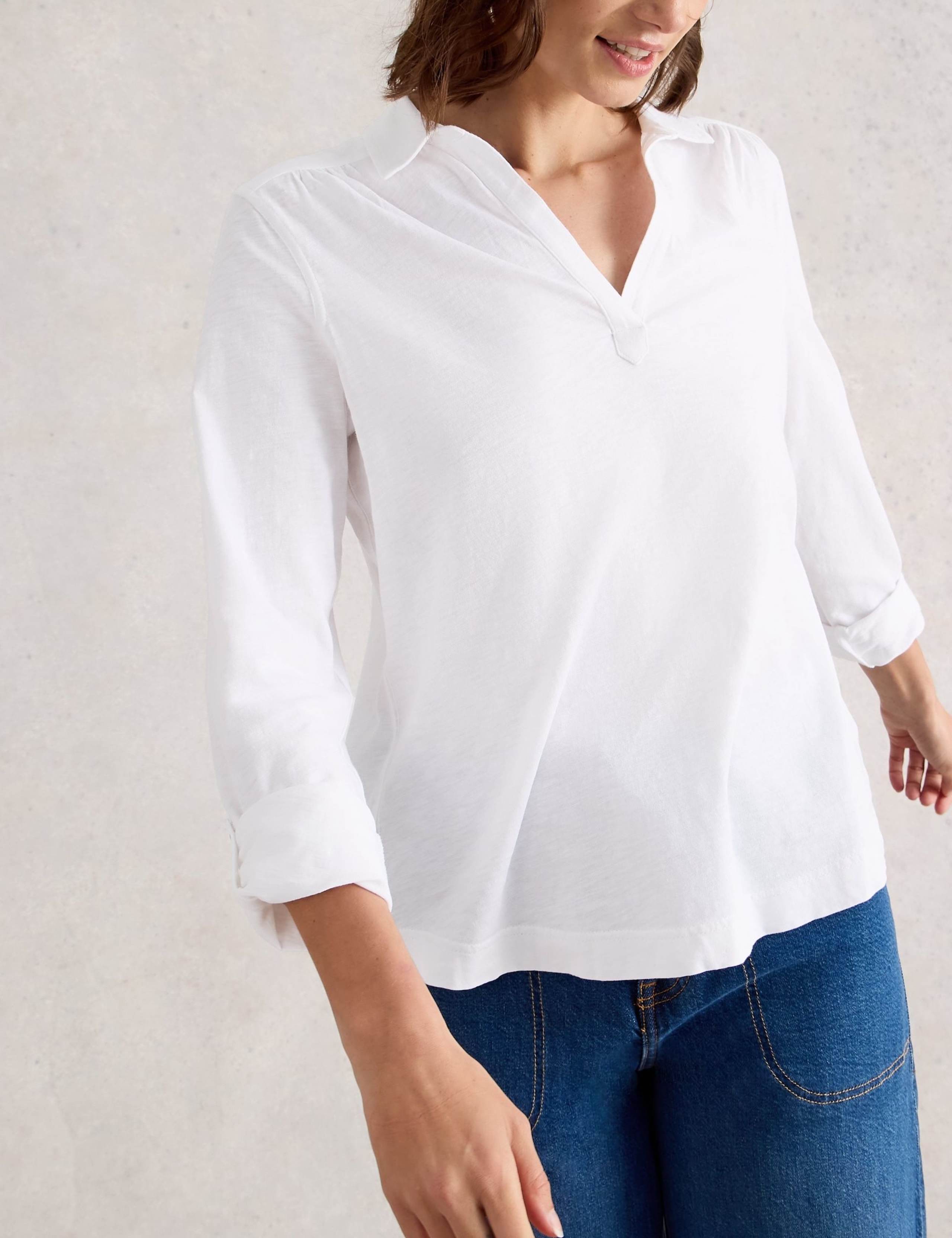 Pure Cotton Collared Blouse 5 of 6