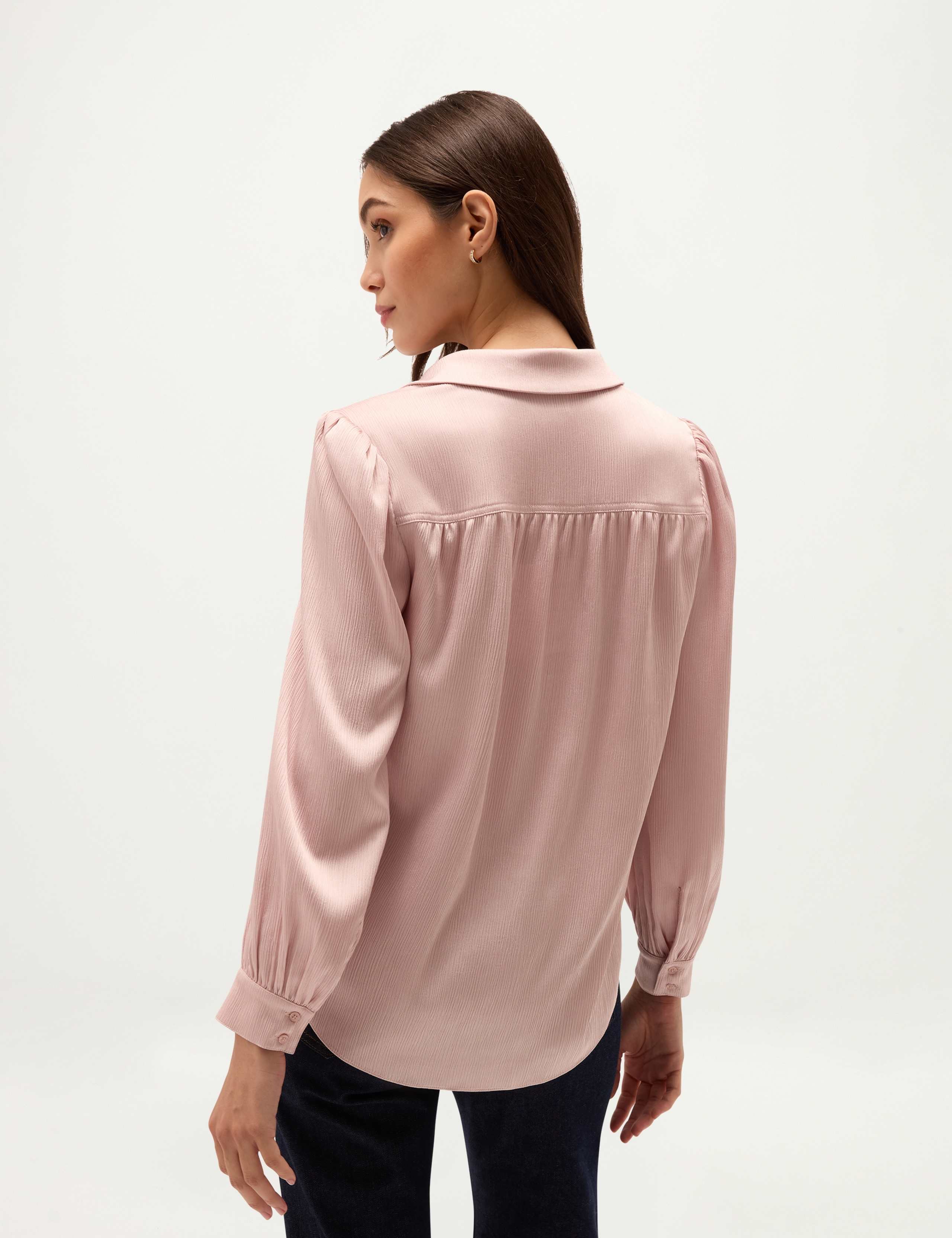 Collared Blouson Sleeve Blouse 3 of 6