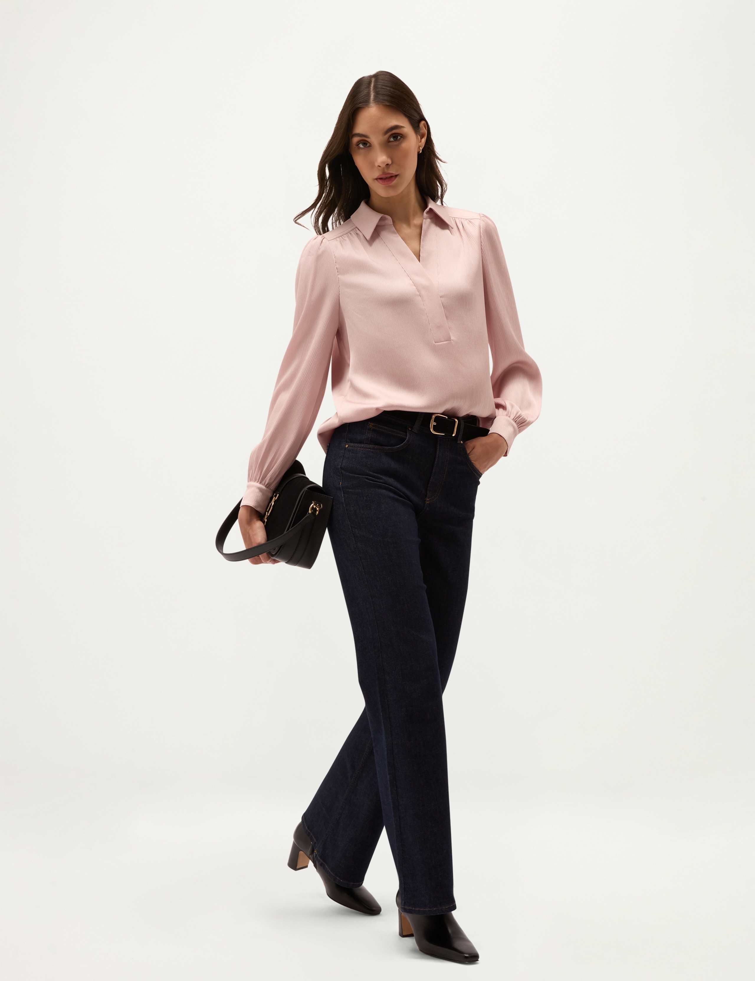 Collared Blouson Sleeve Blouse 4 of 6
