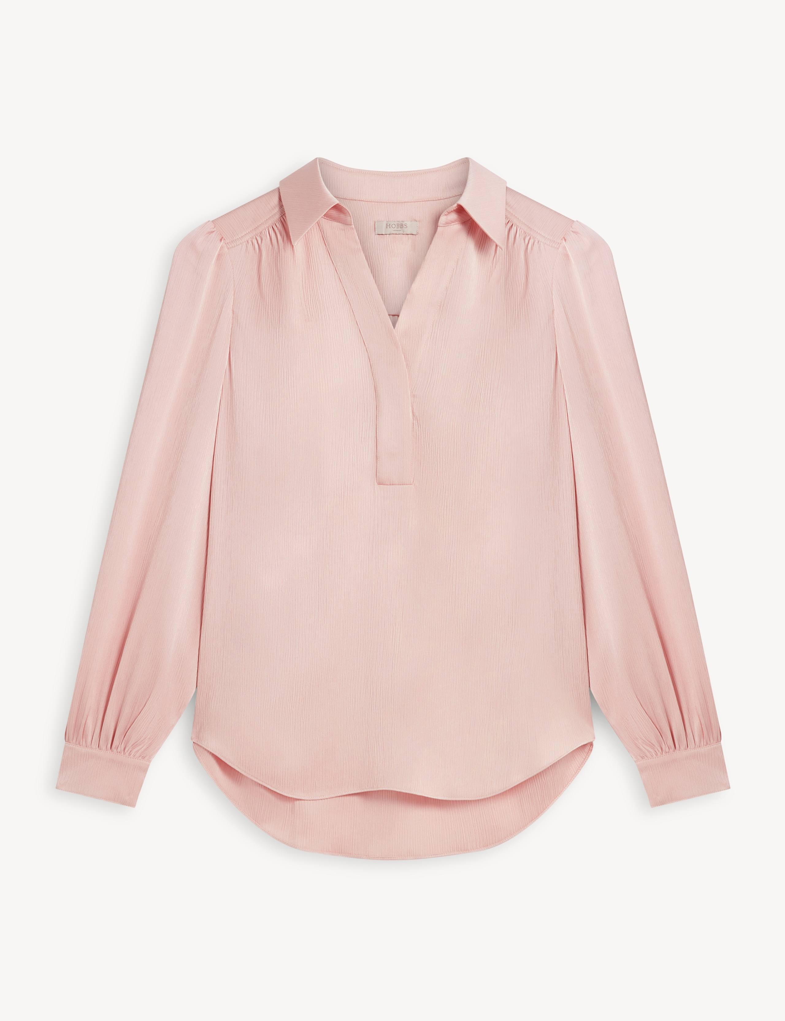 Collared Blouson Sleeve Blouse 2 of 6