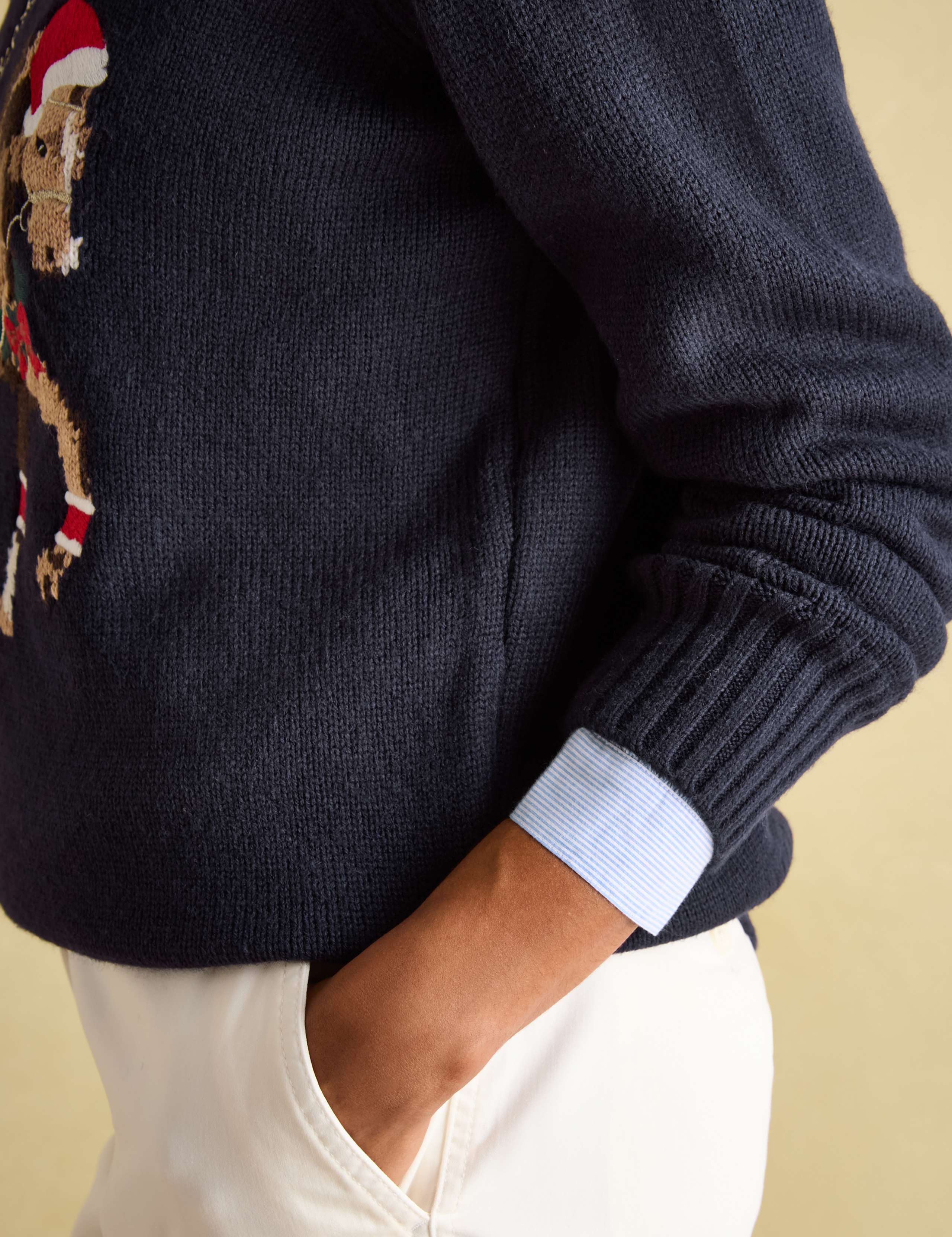 Embroidered Crew Neck Jumper with Wool 6 of 6