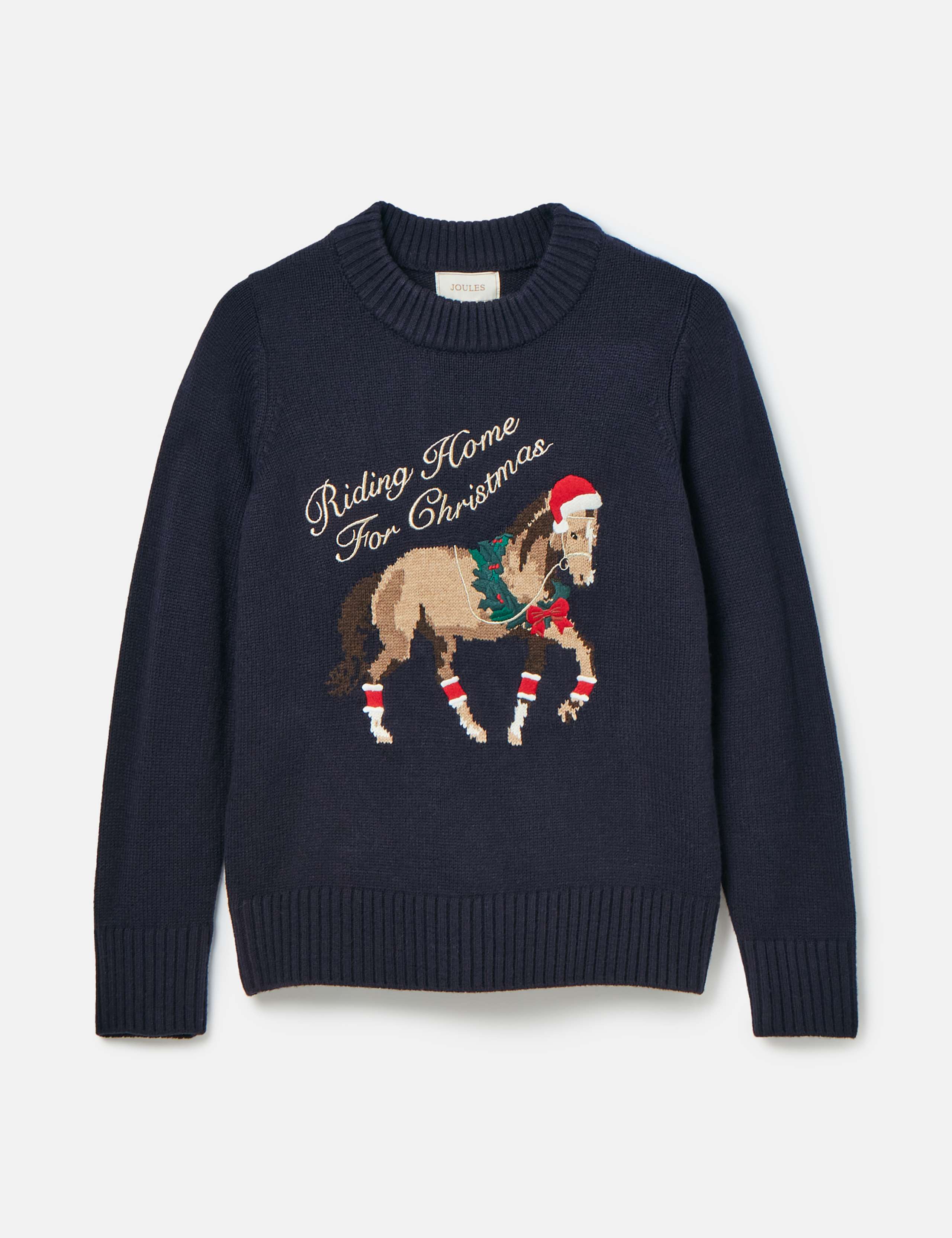 Embroidered Crew Neck Jumper with Wool 2 of 6