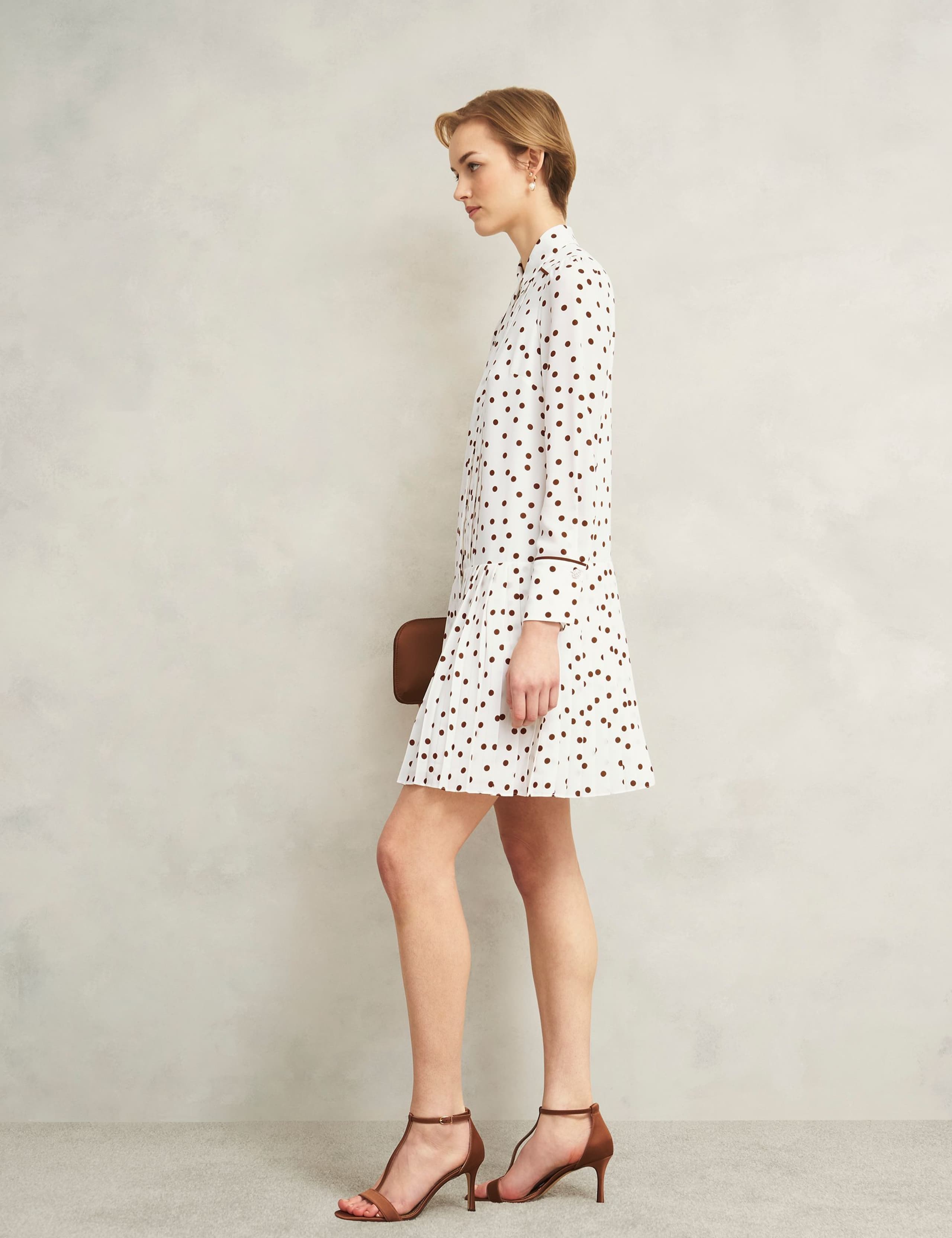 Polka Dot Collared Mini Shift Dress 5 of 9