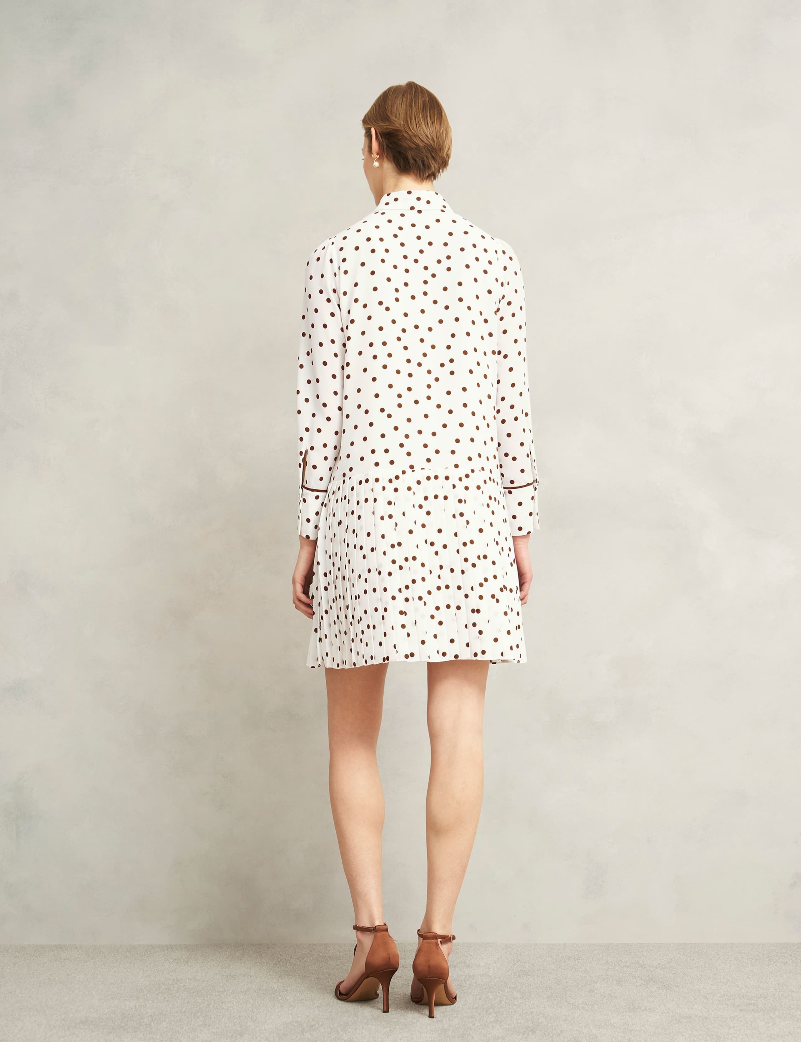 Polka Dot Collared Mini Shift Dress 6 of 9