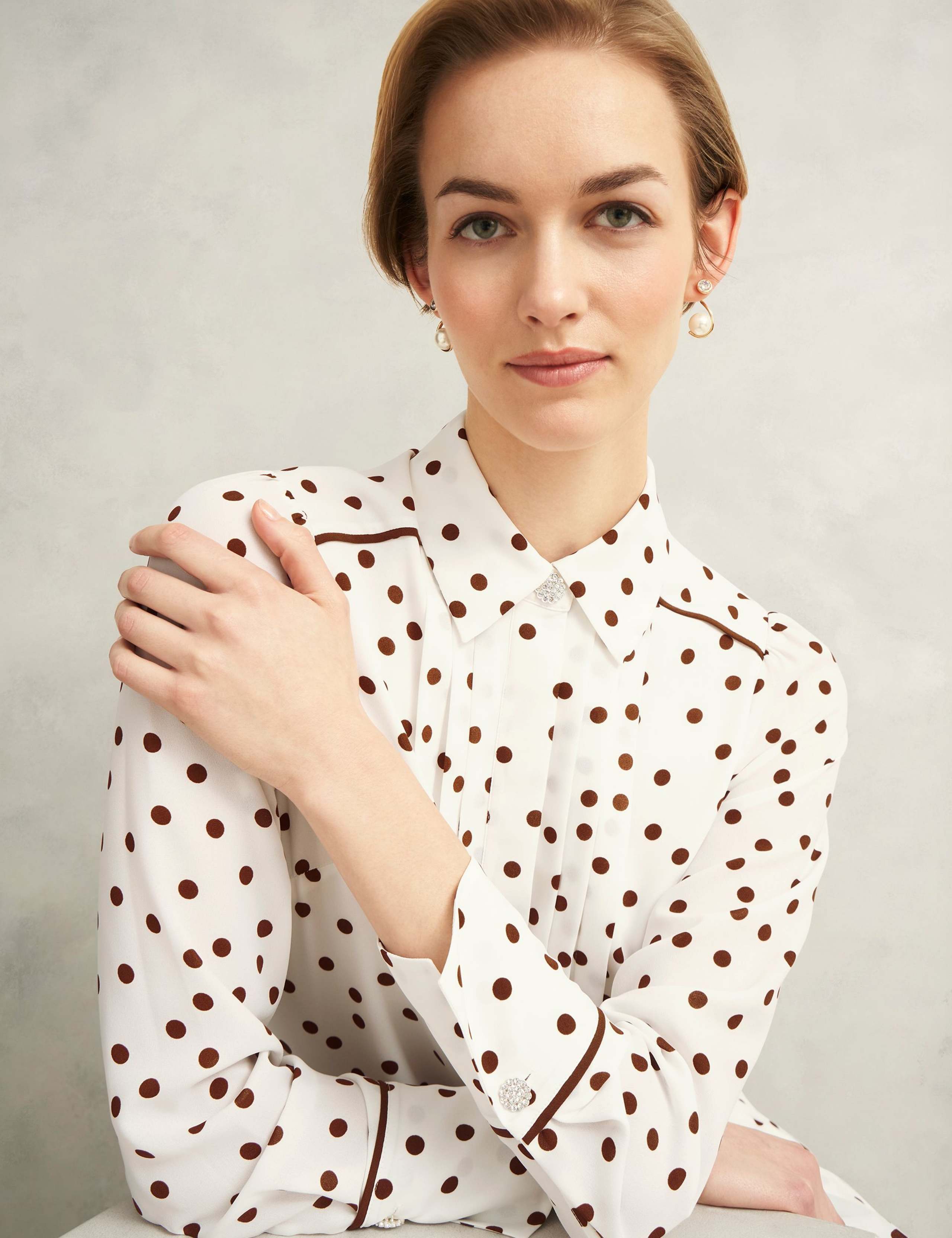 Polka Dot Collared Mini Shift Dress 7 of 9