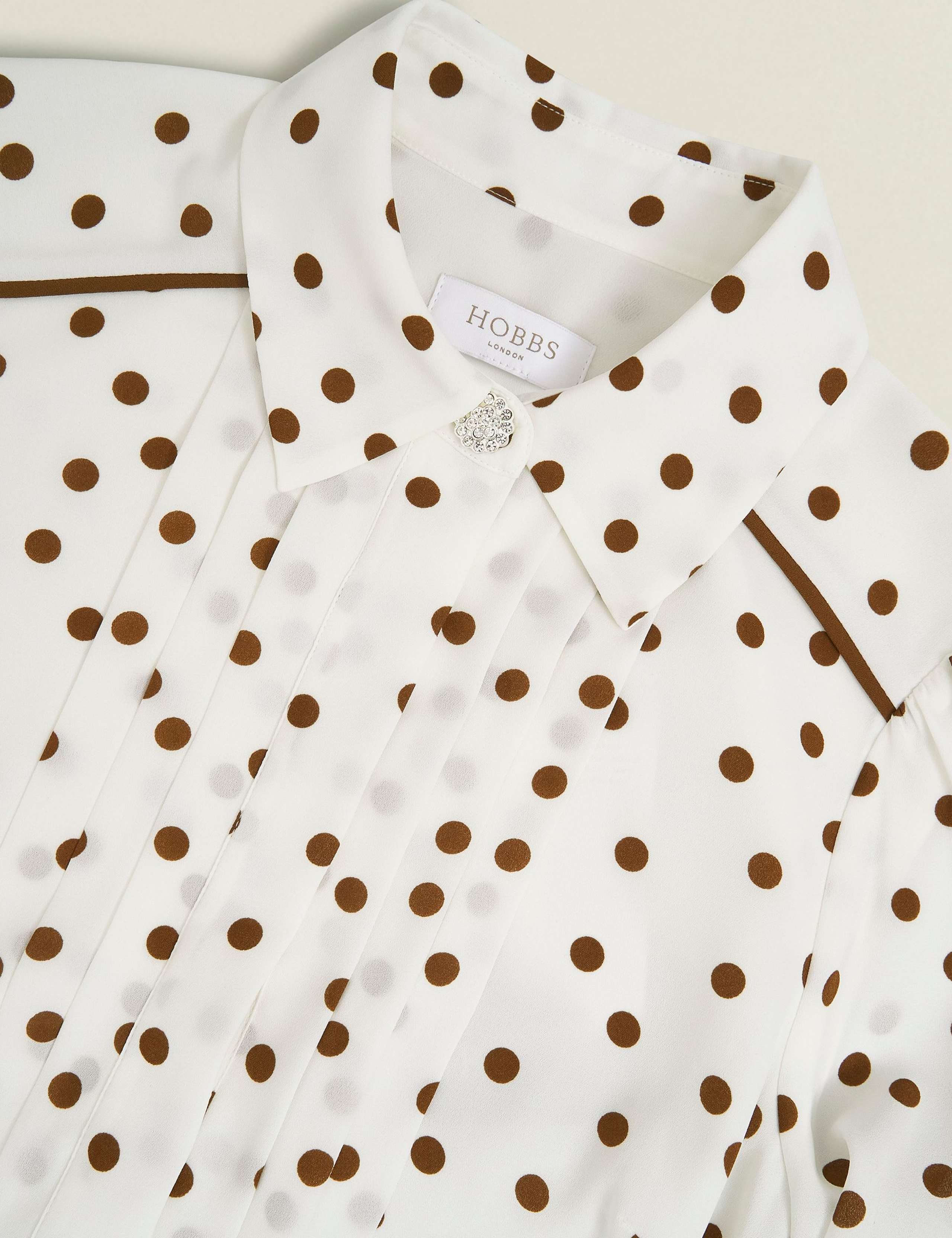 Polka Dot Collared Mini Shift Dress 8 of 9
