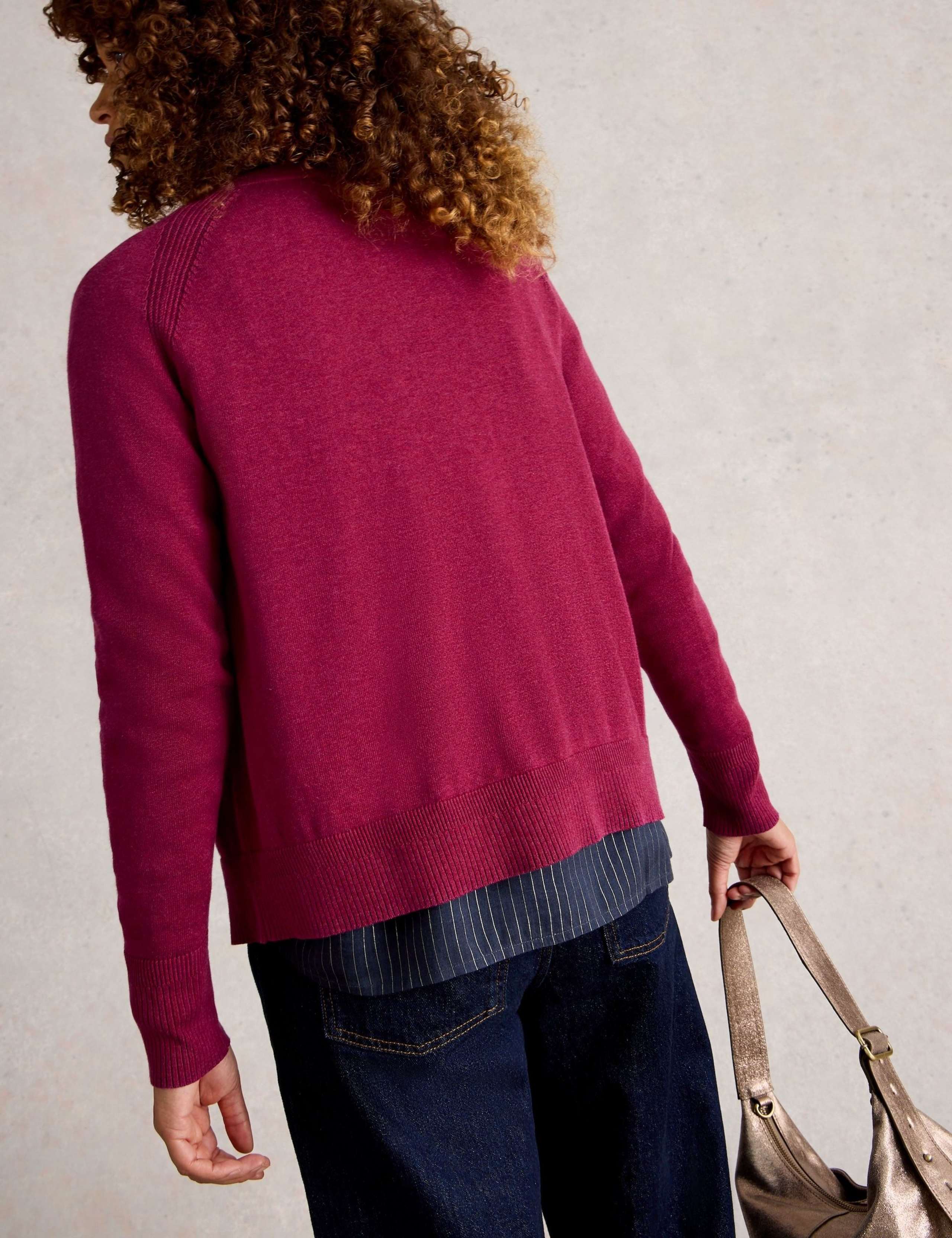 Pure Cotton Crew Neck Cardigan 4 of 6