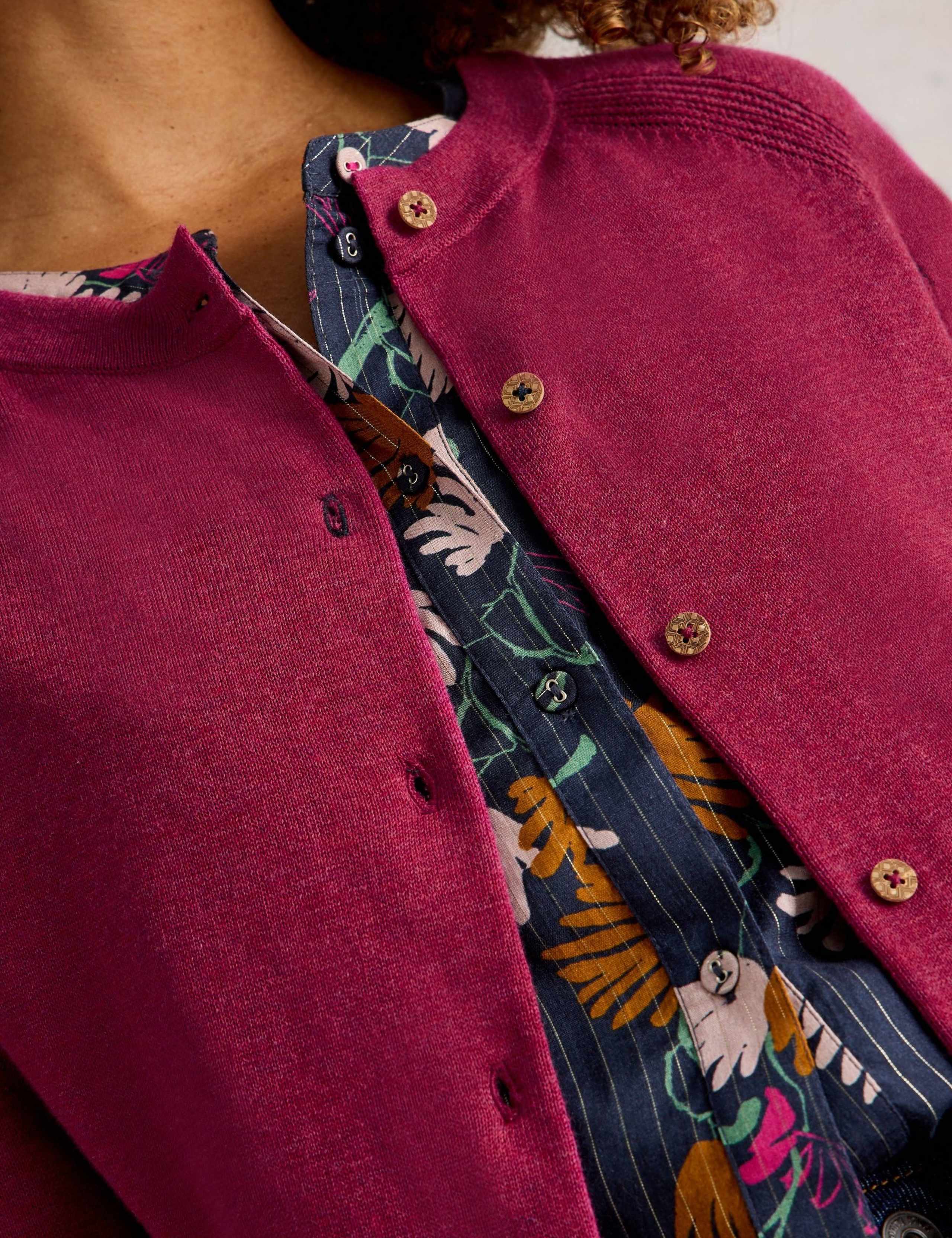 Pure Cotton Crew Neck Cardigan 5 of 6