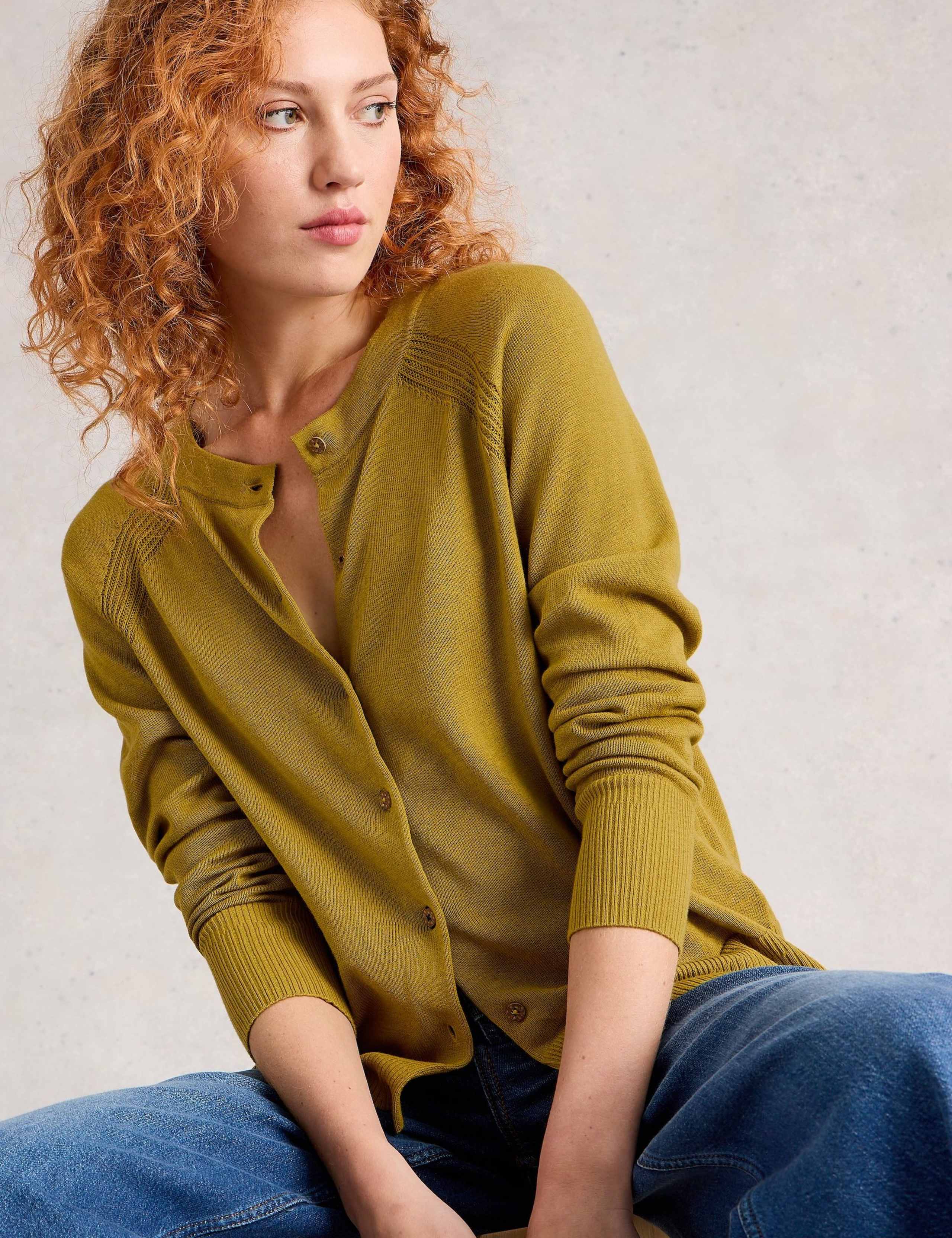 Pure Cotton Crew Neck Cardigan 4 of 6