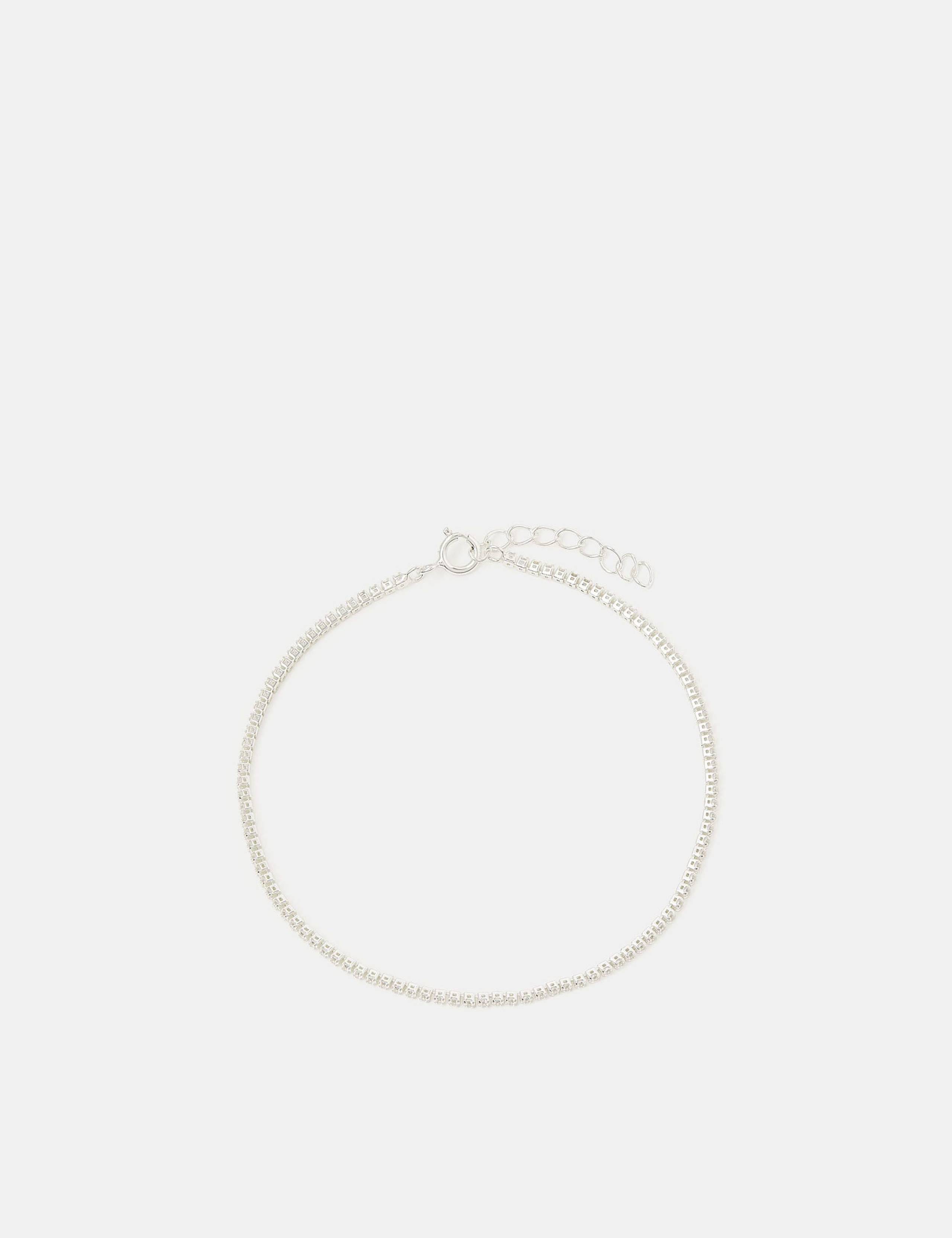 Sterling Silver Diamante Bracelet 1 of 2