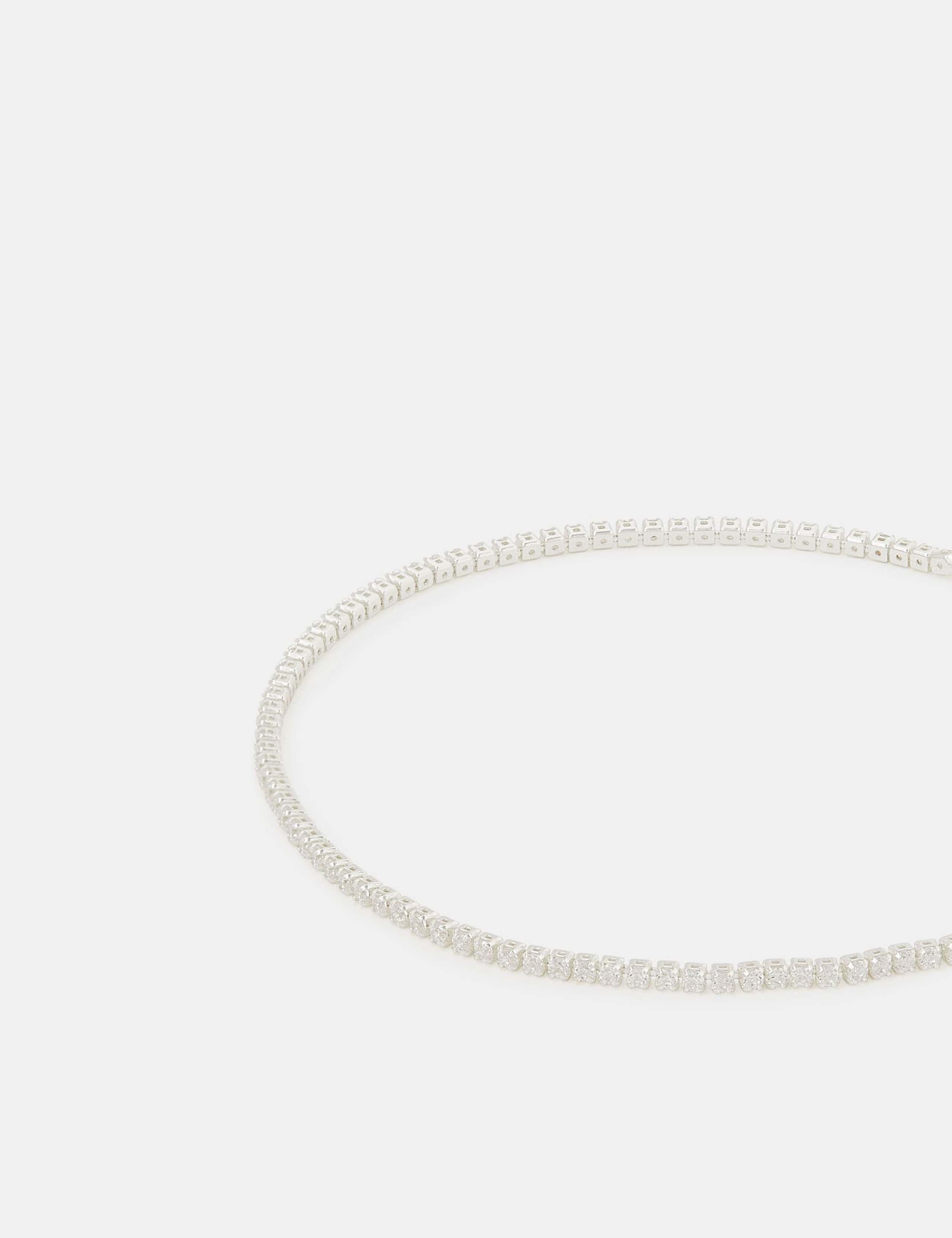 Sterling Silver Diamante Bracelet 2 of 2