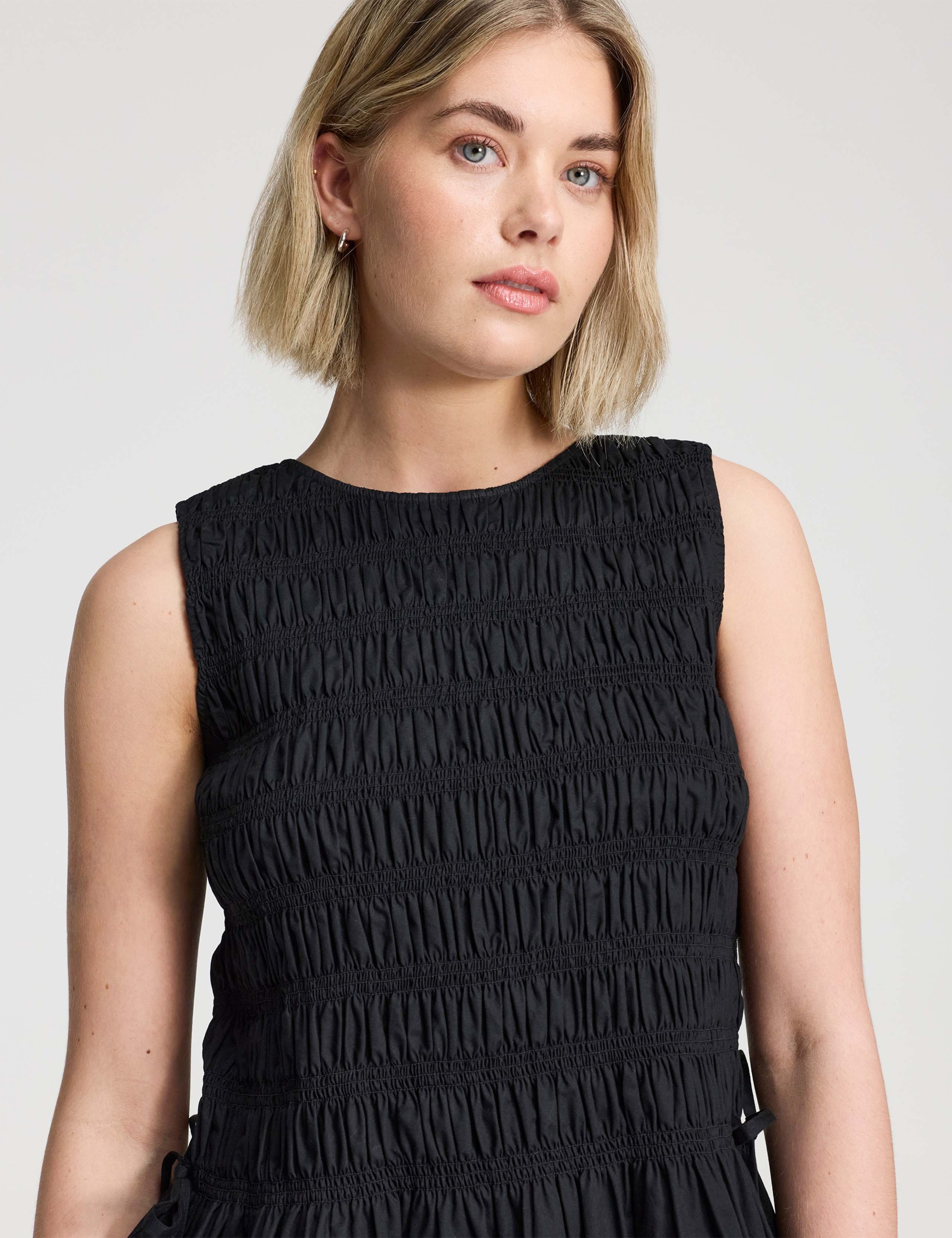 Pure Cotton Shirred Peplum Top 5 of 5