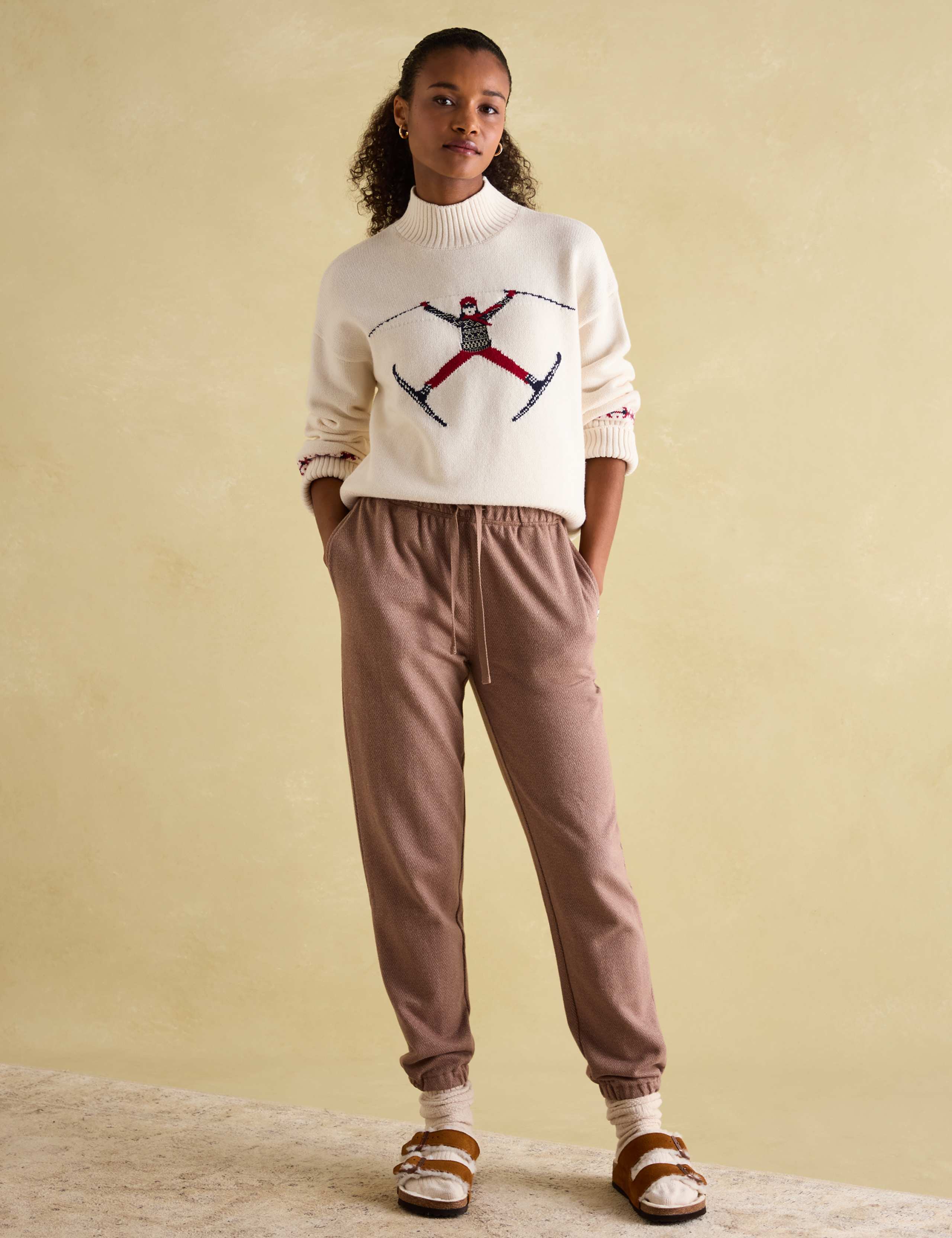 Textured Funnel Neck Jumper with Wool 1 of 6