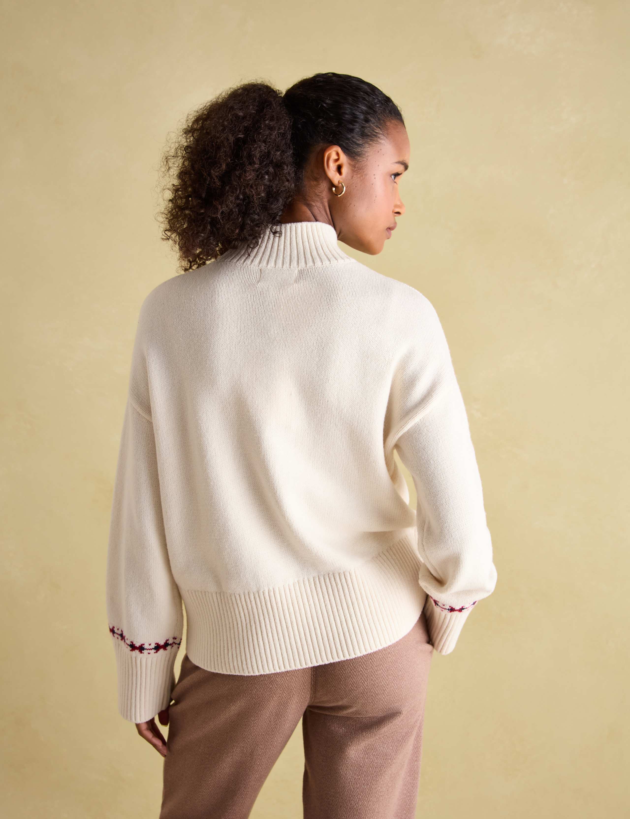 Textured Funnel Neck Jumper with Wool 4 of 6