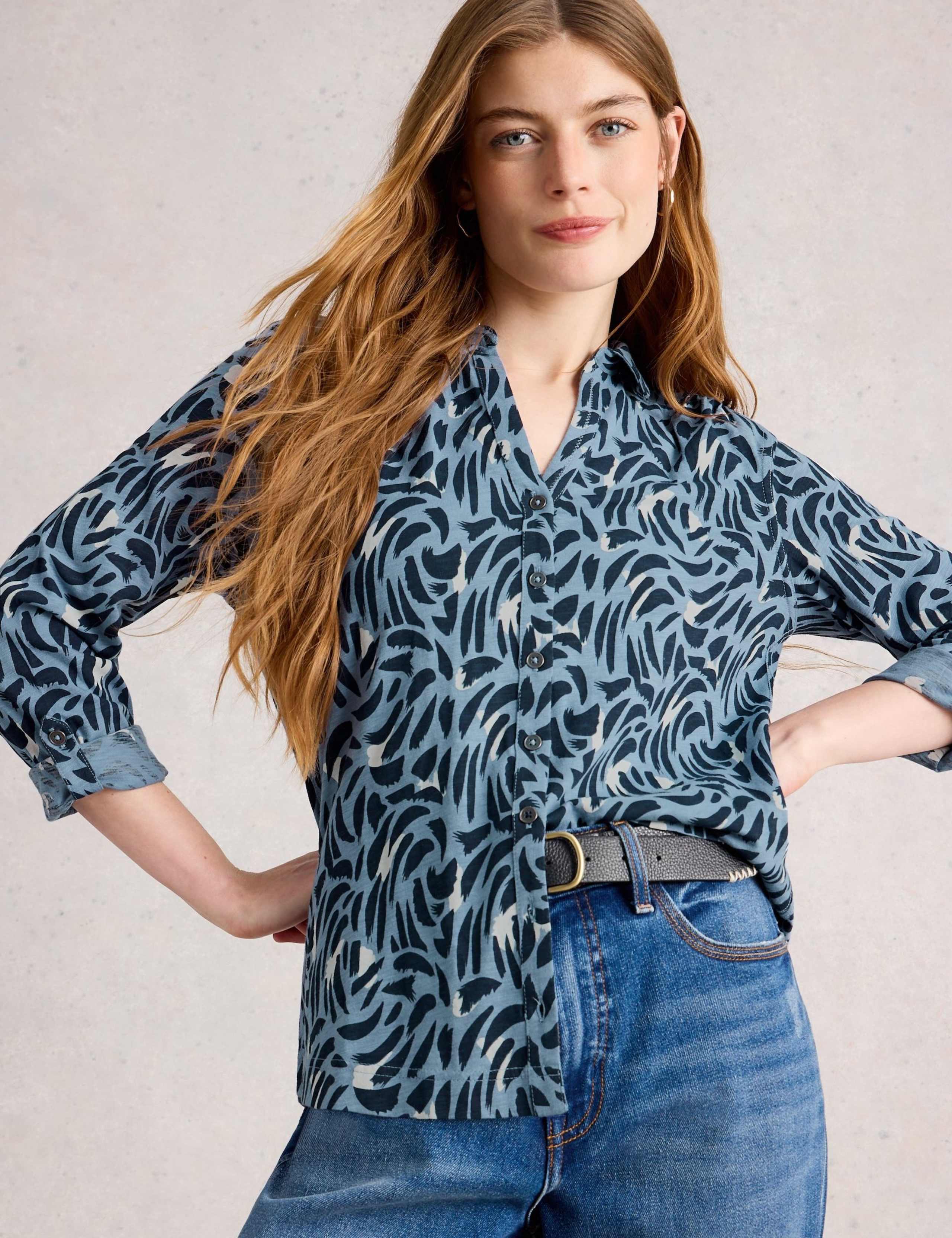 Pure Cotton Printed Button Through Shirt 6 of 6