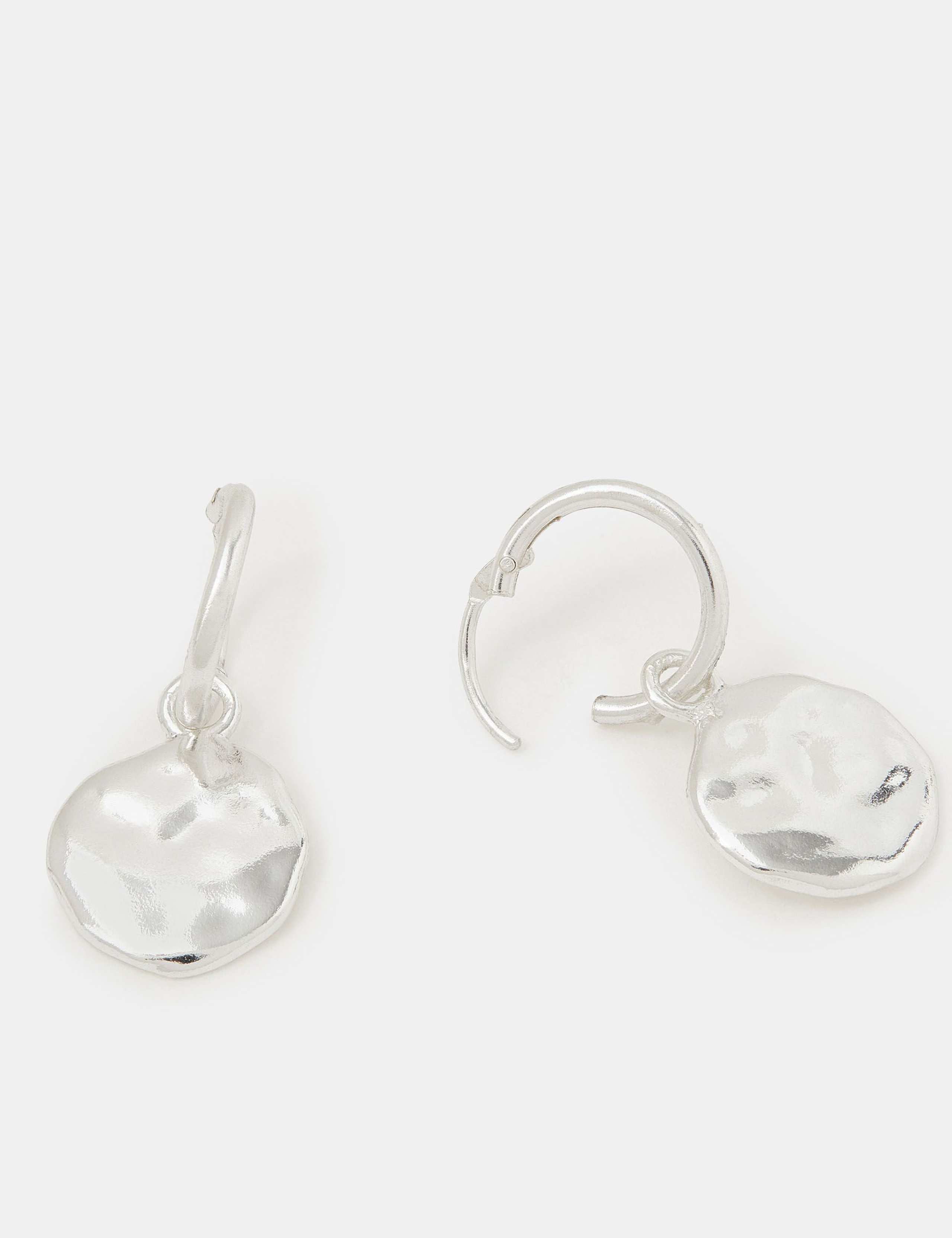 Sterling Silver Molten Drop Earrings 2 of 2