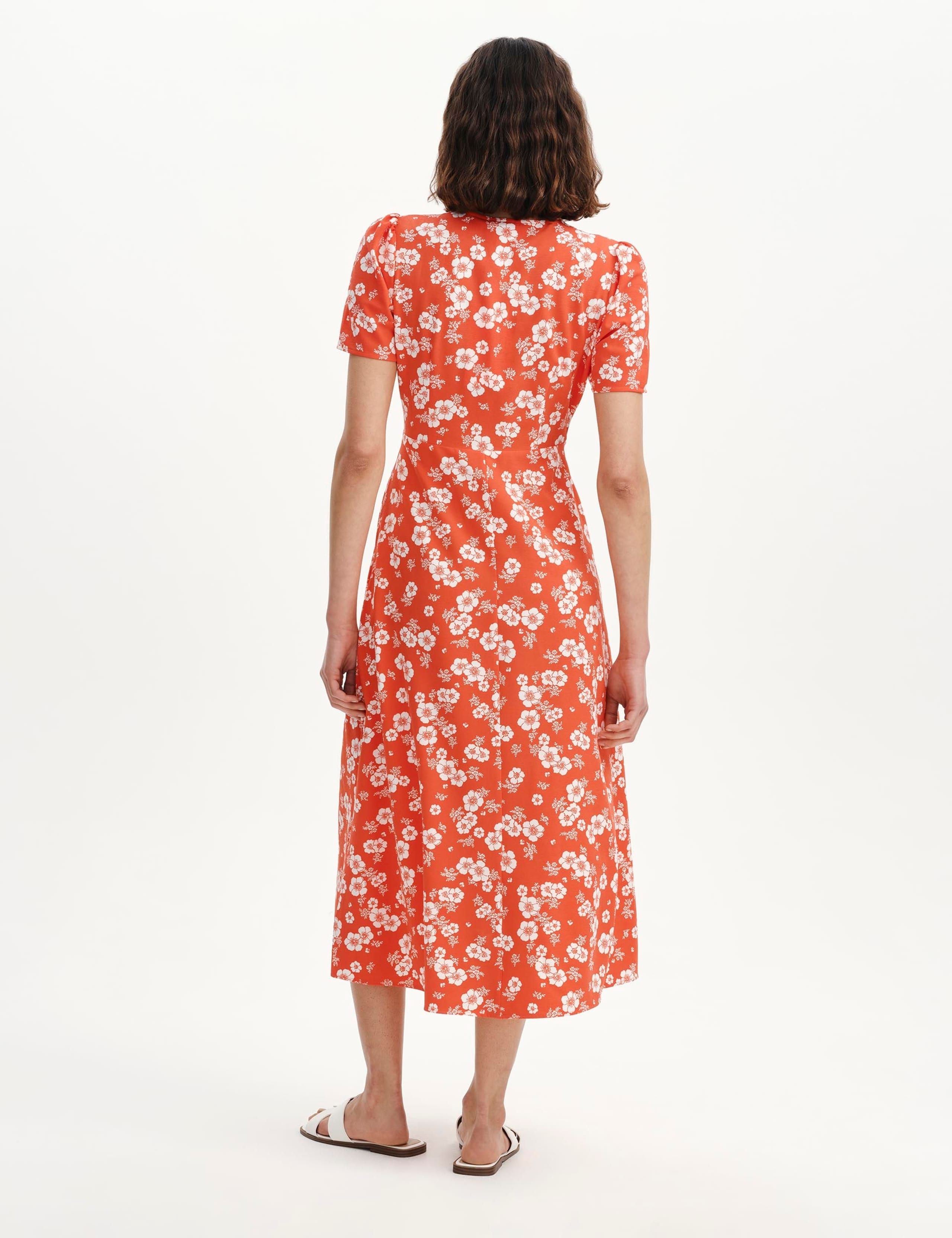 Floral V-Neck Midi Tea Dress 4 of 6