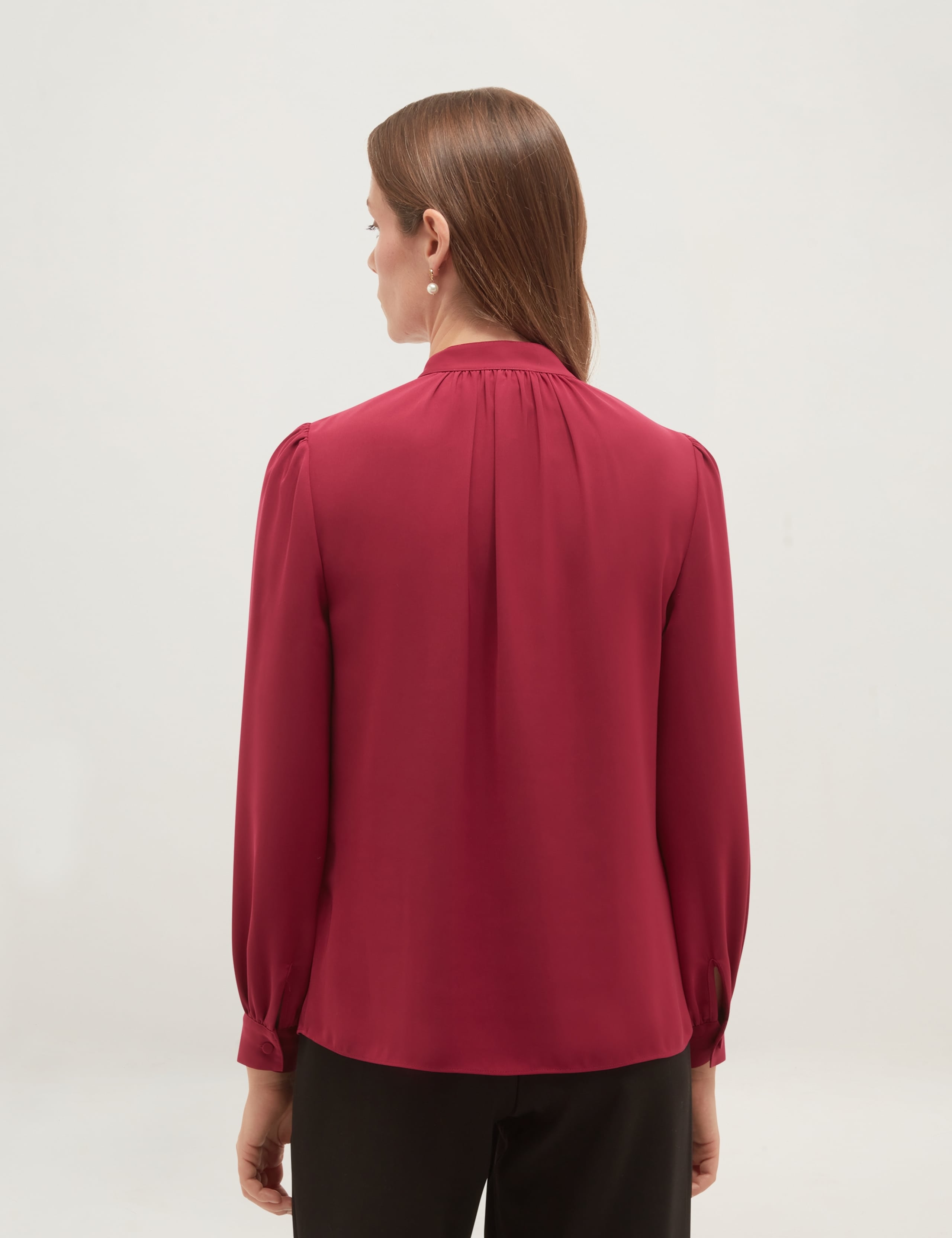Round Neck Pleat Detail Blouse 5 of 5
