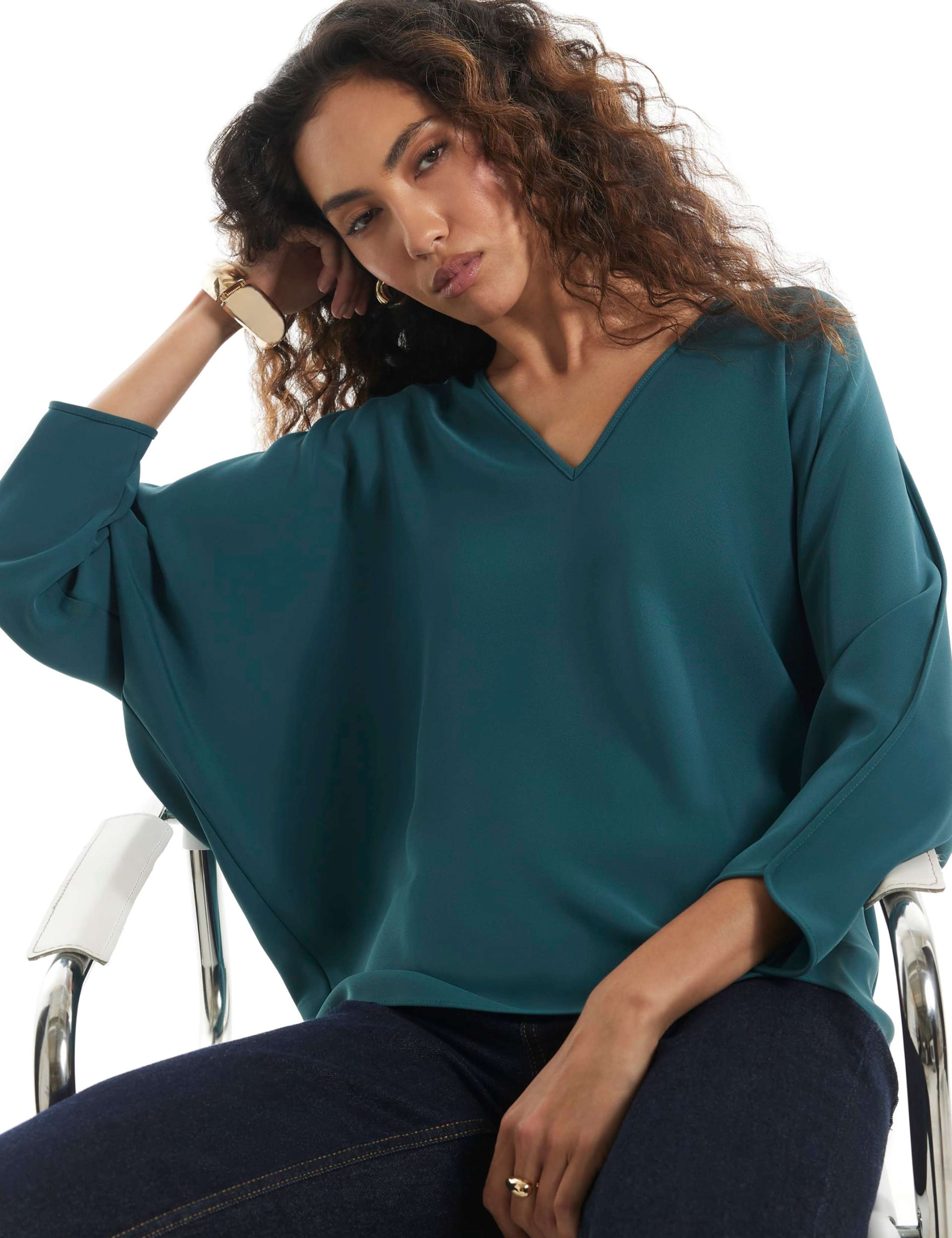 Batwing V Neck Top 4 of 6