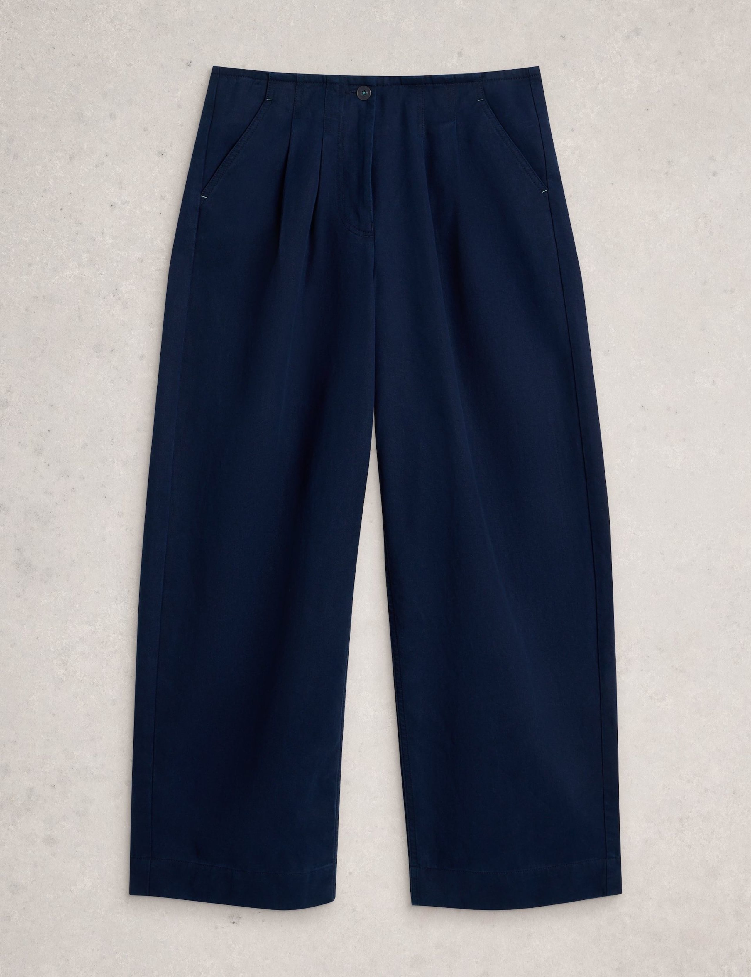Cotton Blend Wide Leg Trousers 2 of 6