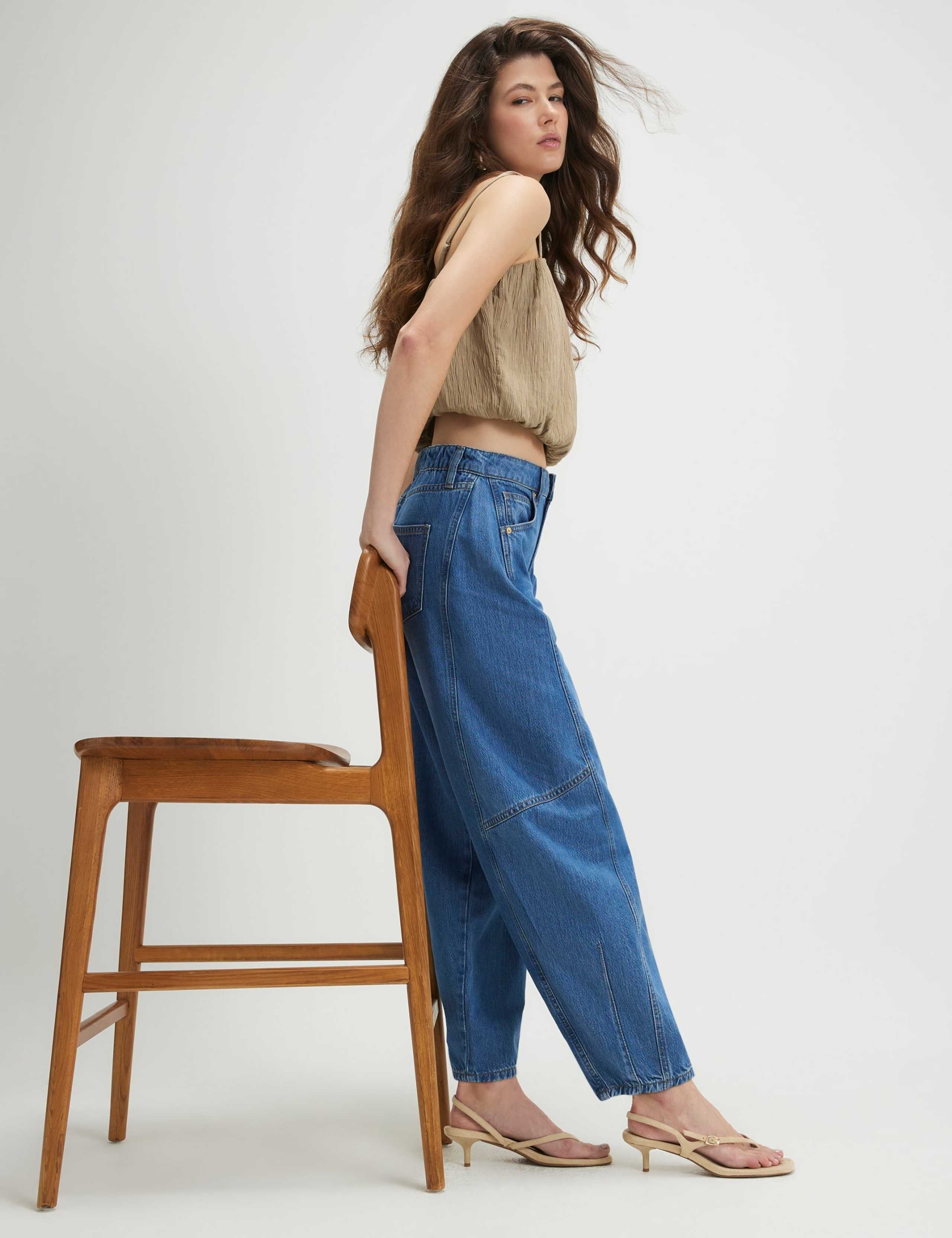 High Waisted Barrel Jeans 4 of 4
