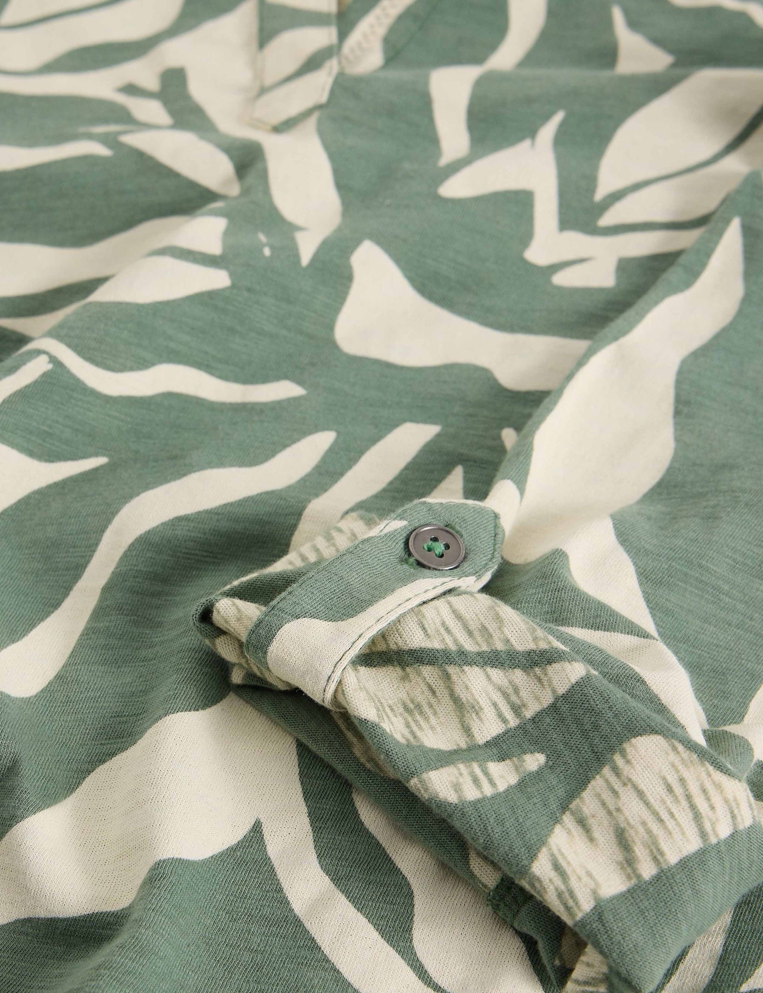 Pure Cotton Printed V-Neck Blouse 5 of 6