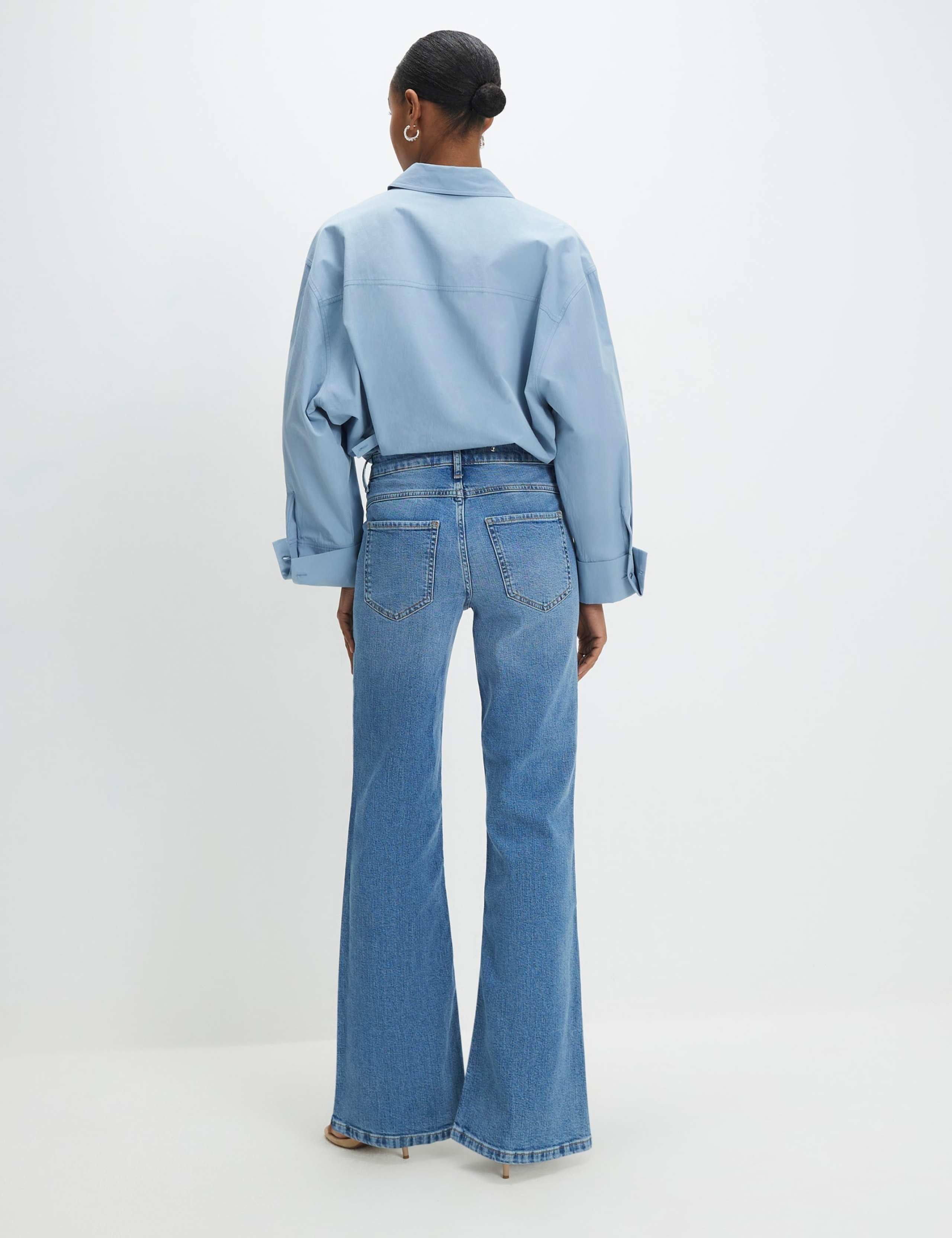 Relaxed High Waisted Flared Jeans 3 of 4