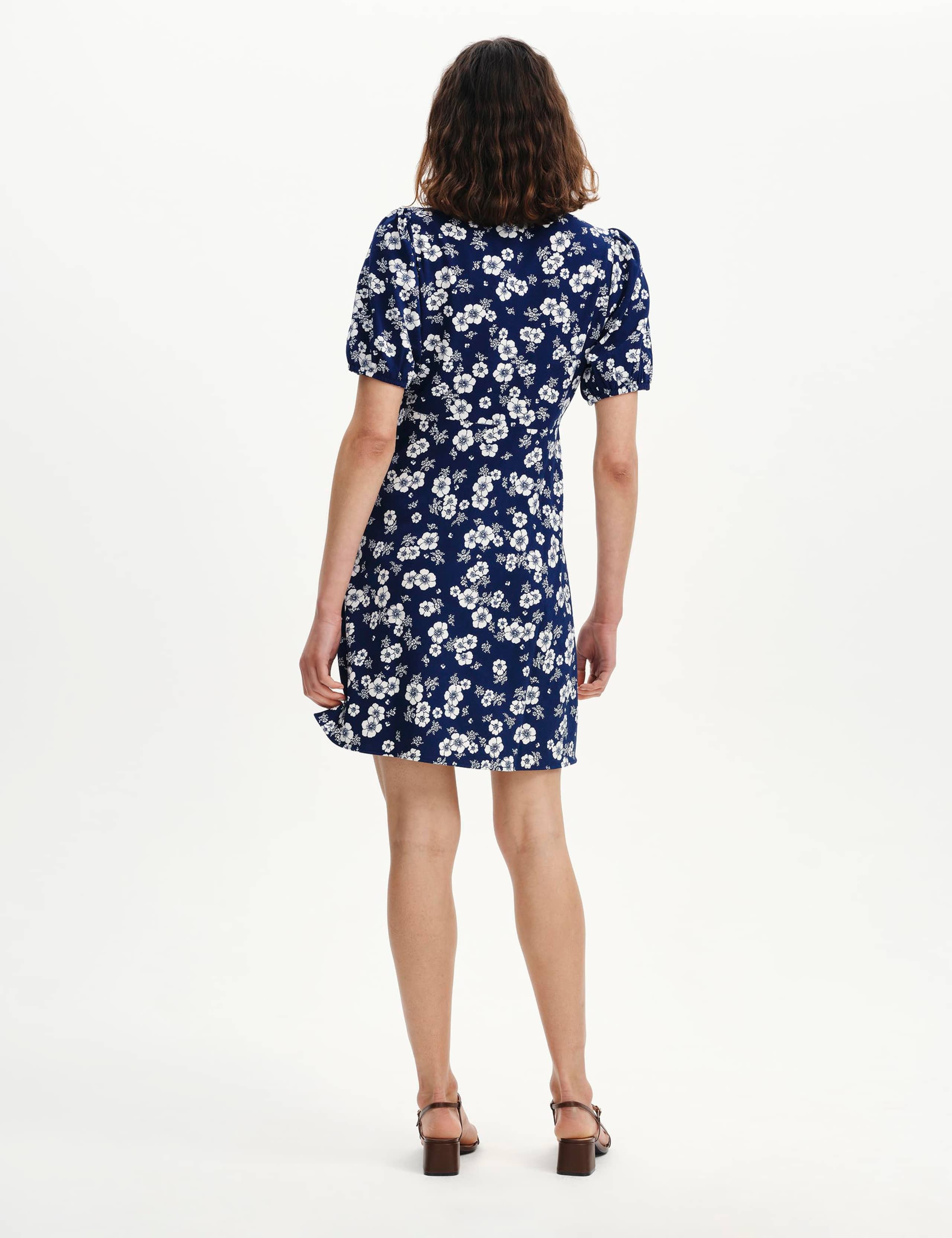 Floral V-Neck Mini Tea Dress 5 of 5