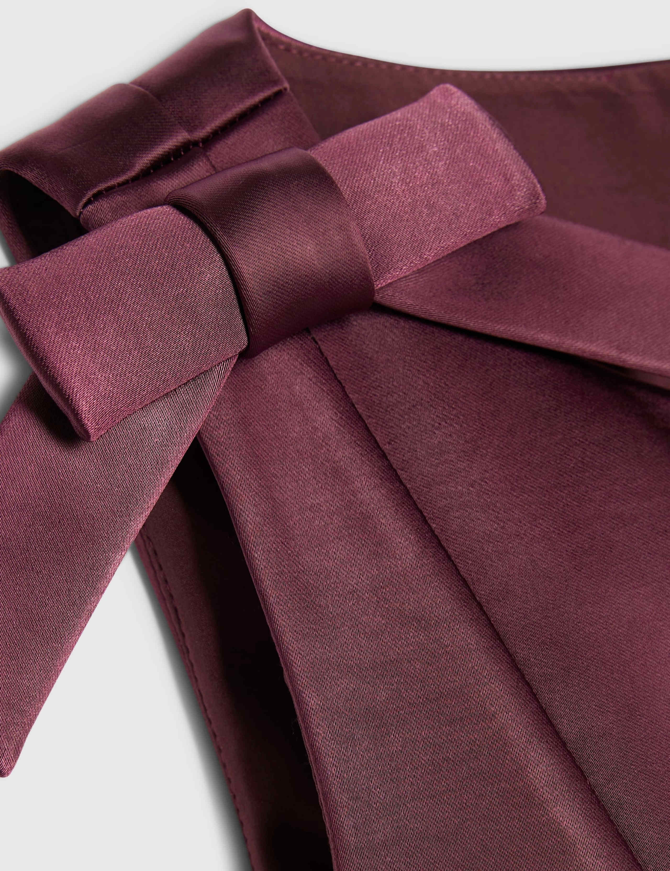 Satin Boat Neck Flared Top 5 of 6