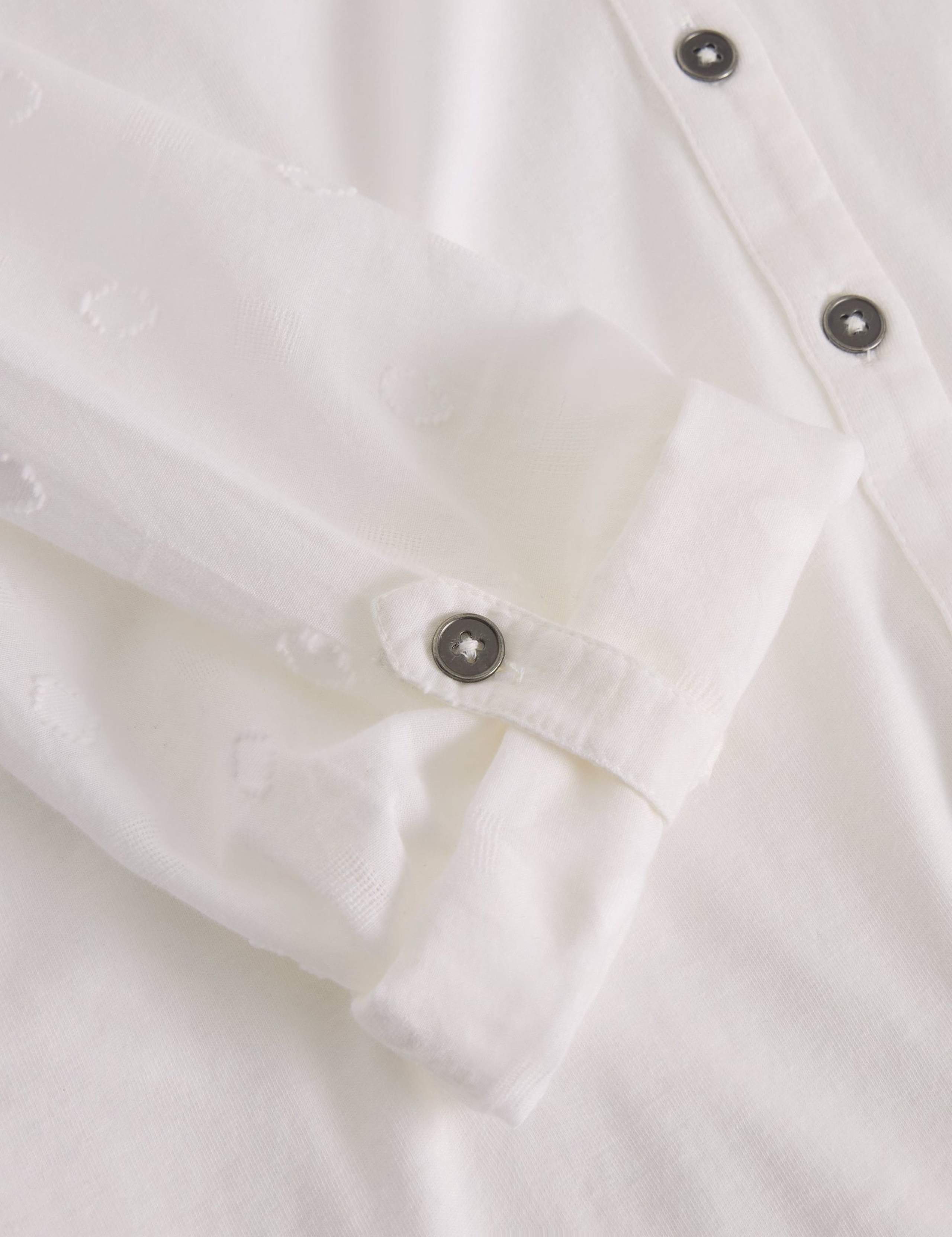 Pure Cotton Collared Longline Shirt 6 of 6