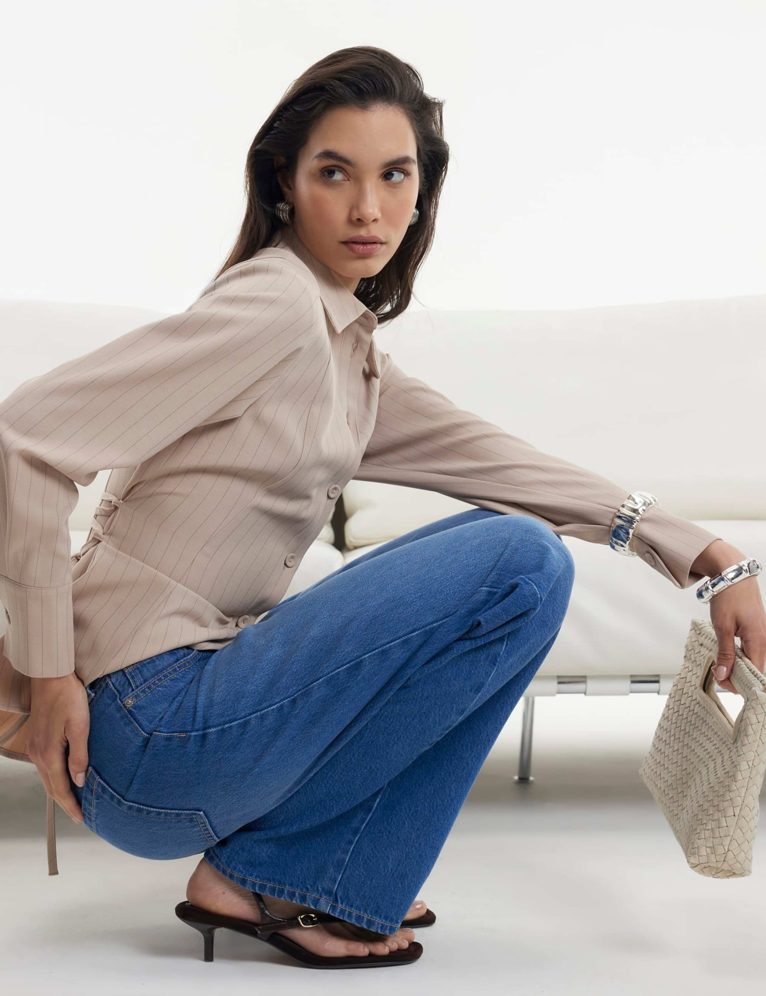 Relaxed High Waisted Straight Leg Jeans 3 of 4