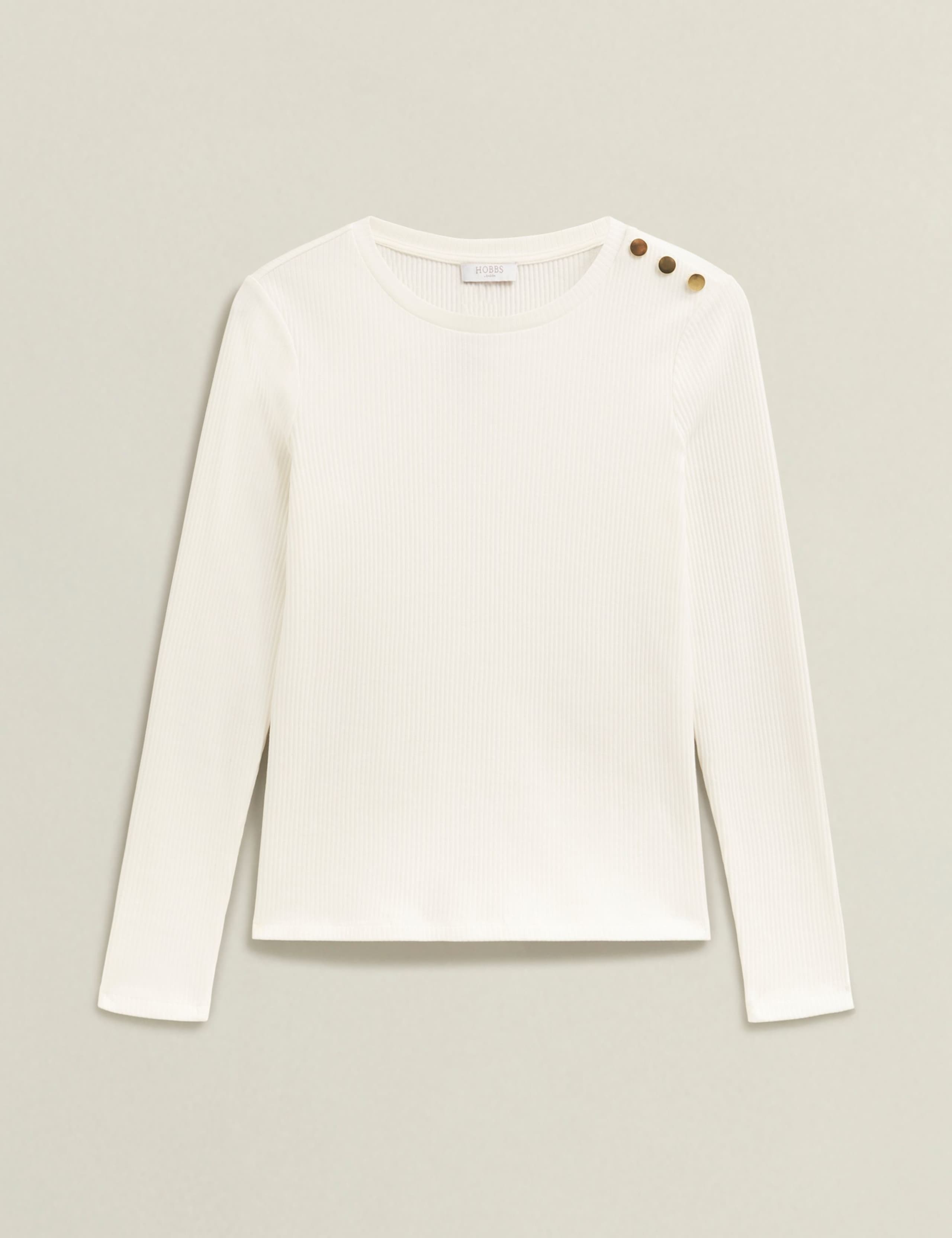 Cotton Rich Textured Button Detail Top 2 of 5