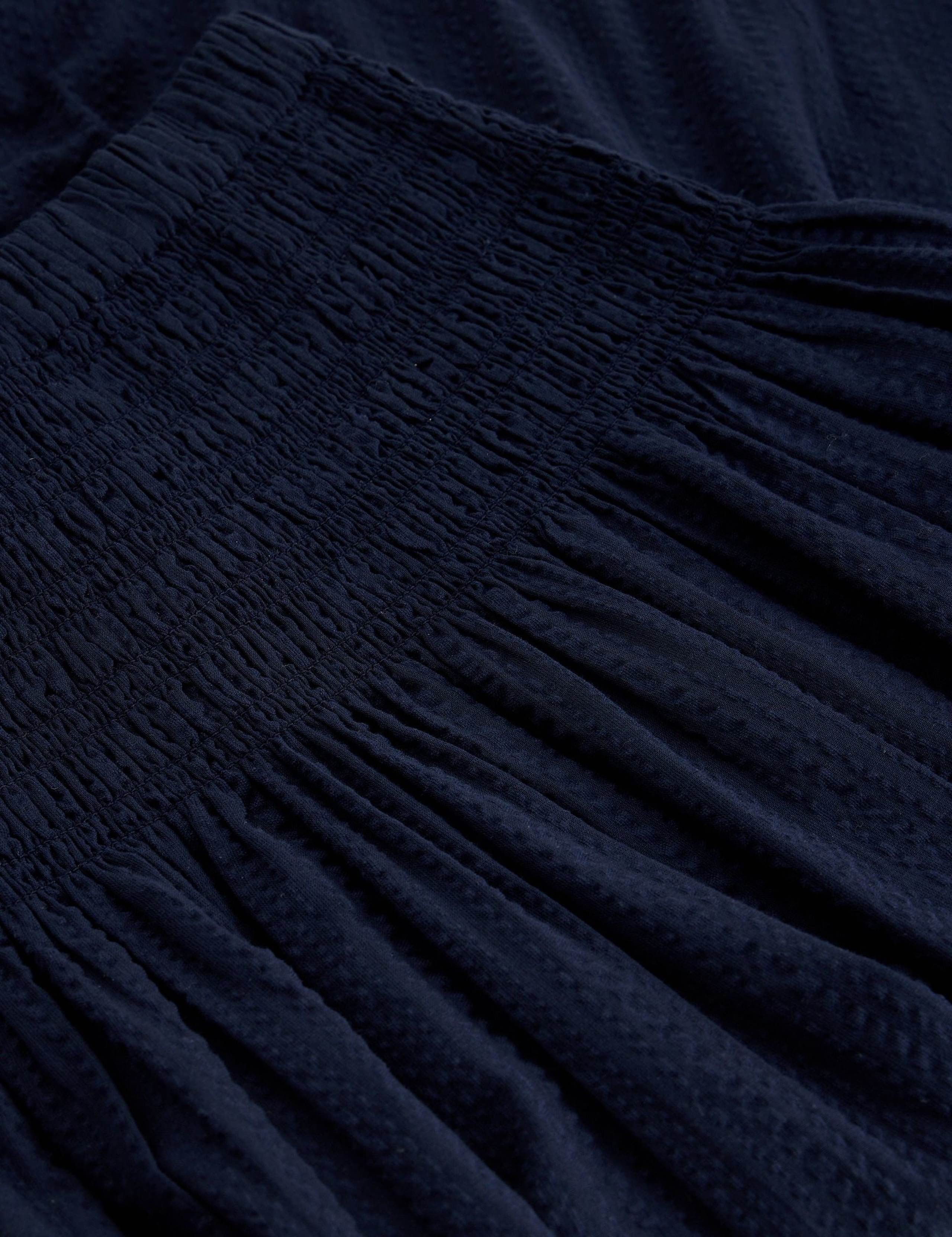Pure Cotton Shirred Midi A-Line Skirt 6 of 6