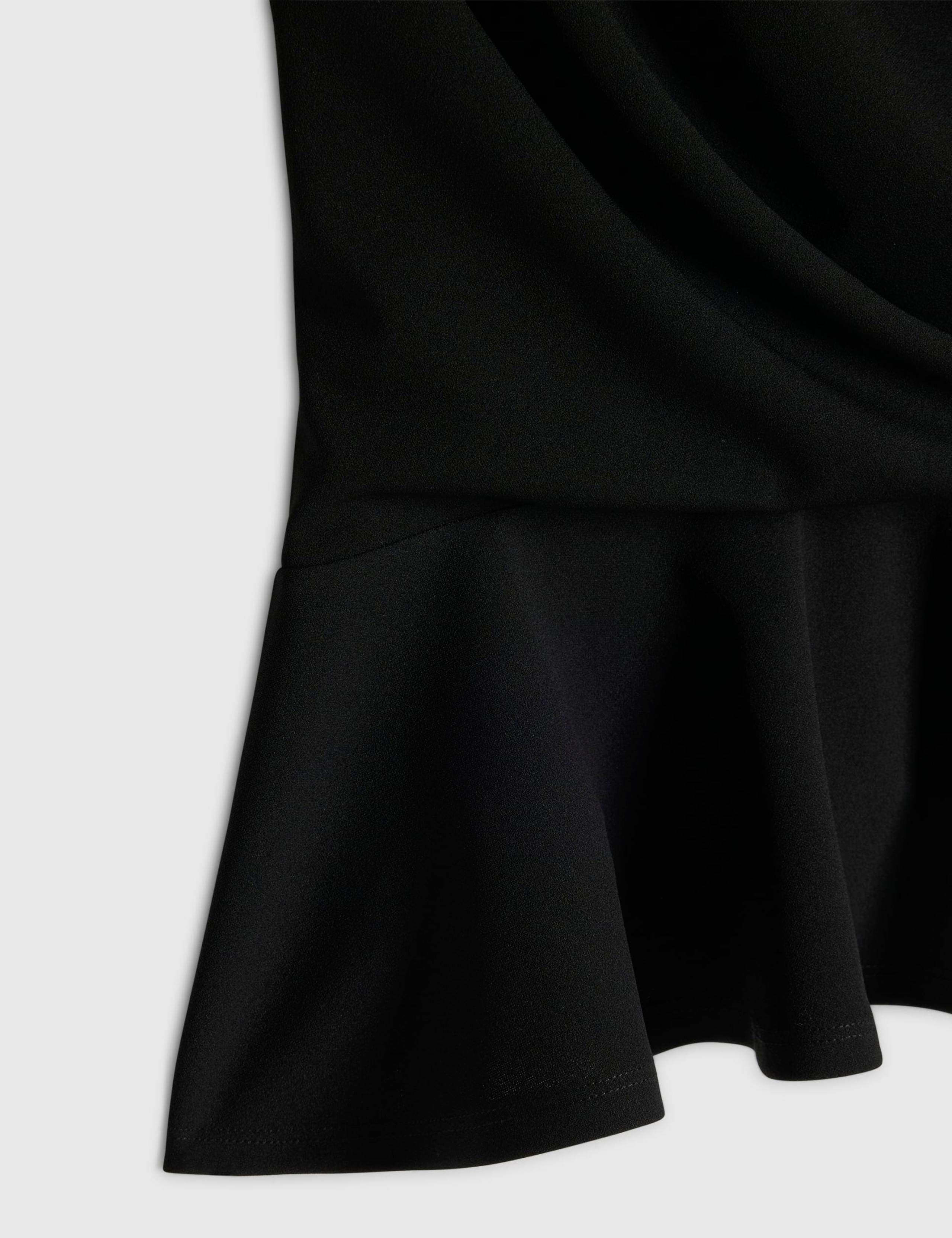 Draped Crew Neck Peplum Top 6 of 6