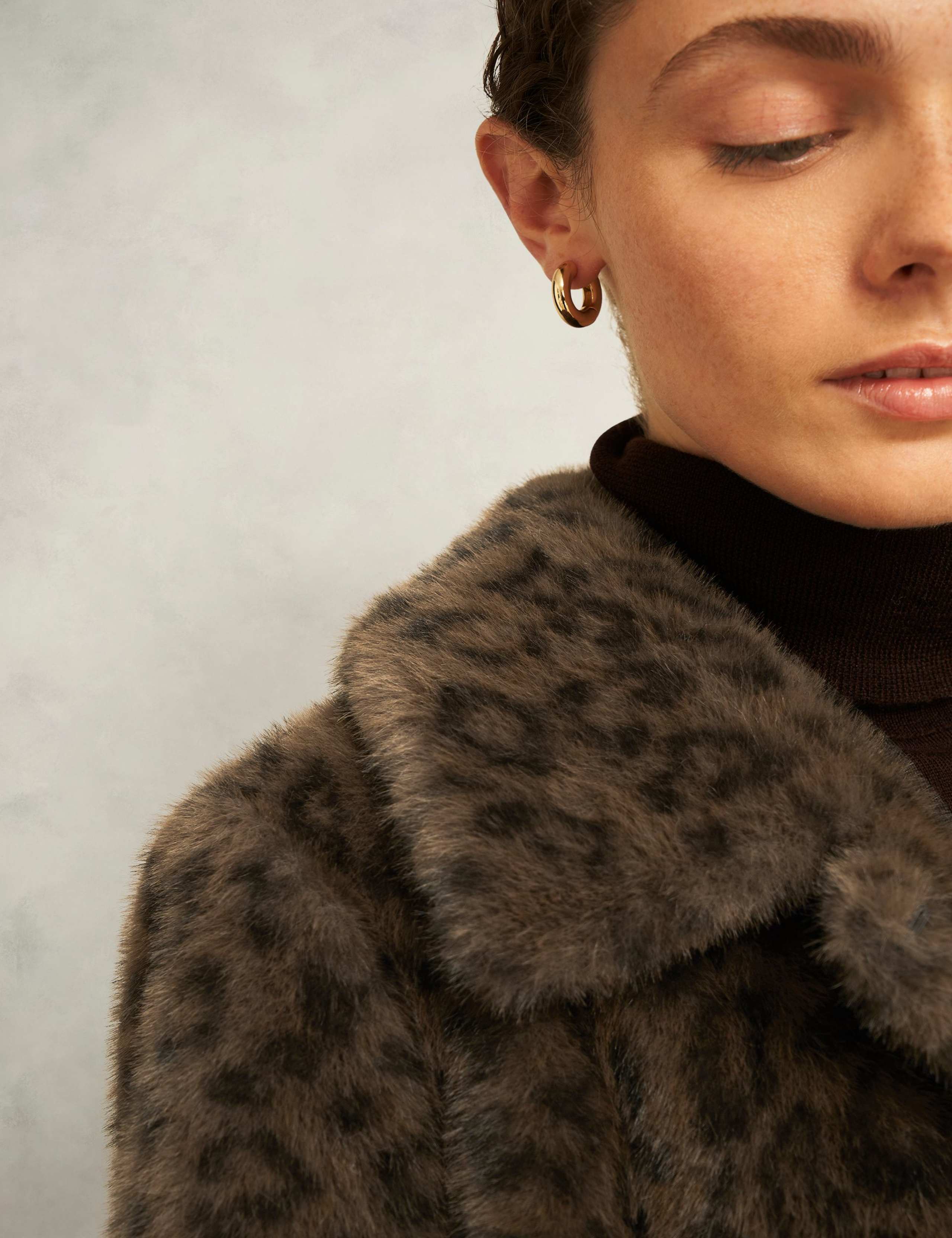 Faux Fur Leopard Print Coat 4 of 6