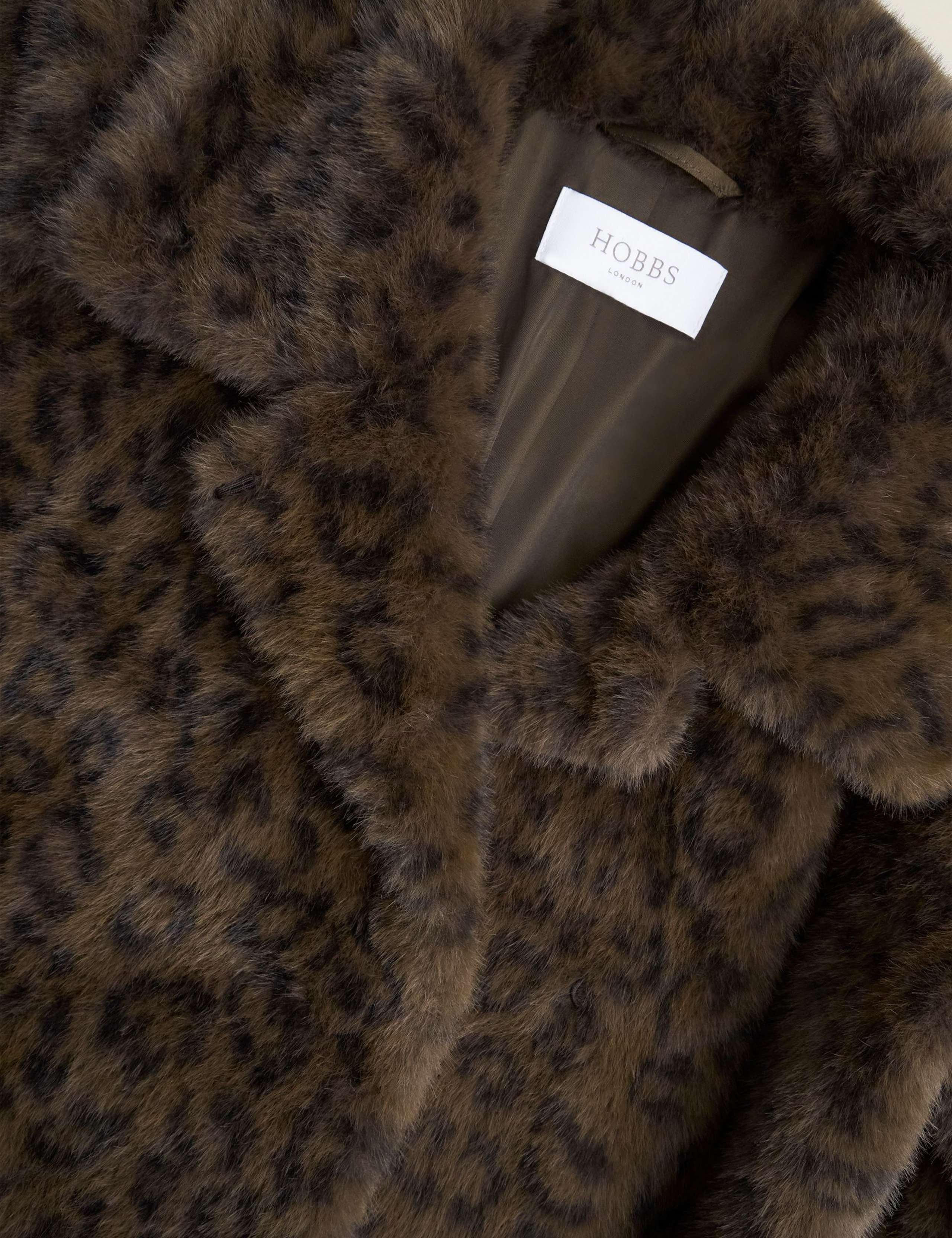 Faux Fur Leopard Print Coat 6 of 6