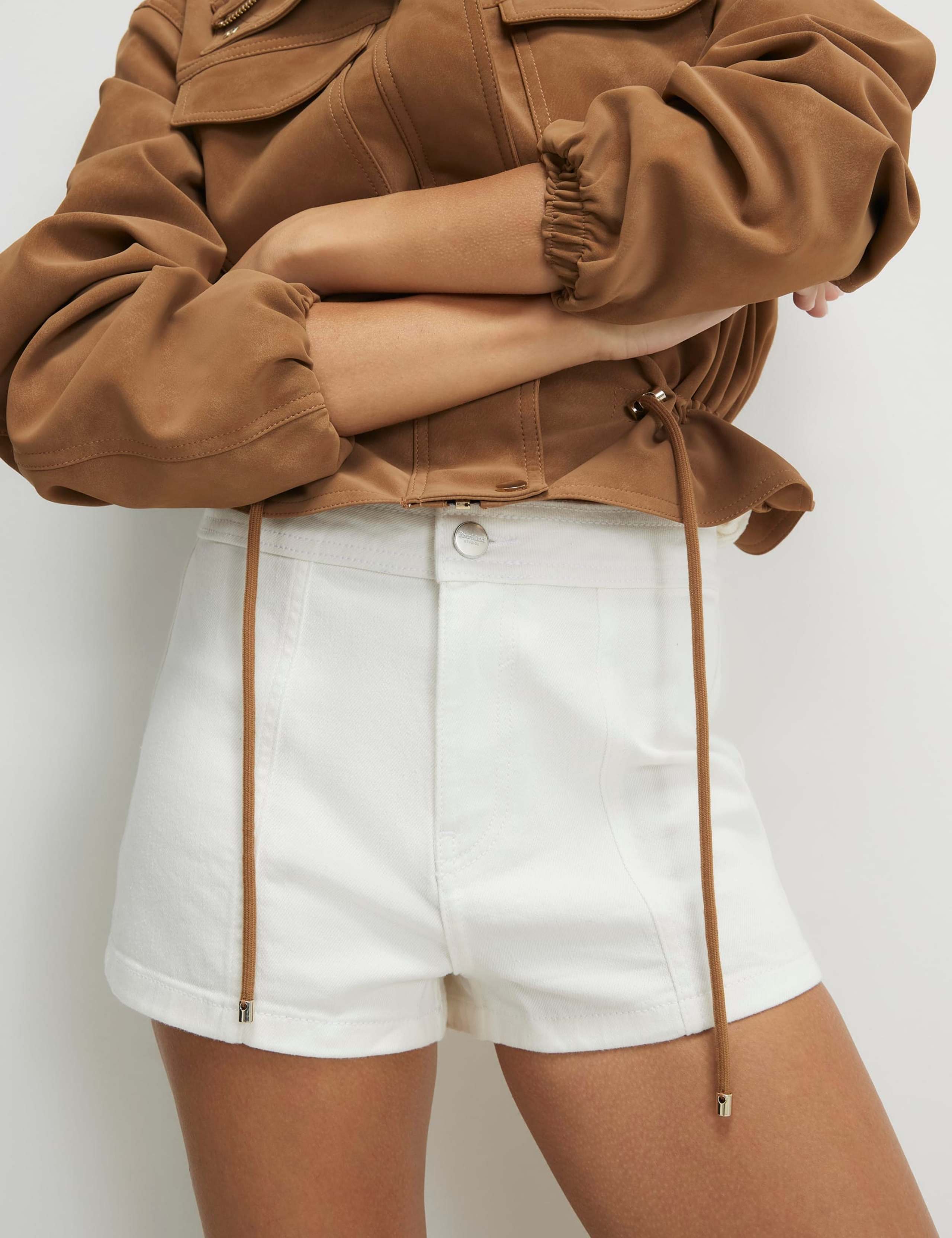 Denim High Waisted Shorts 2 of 4