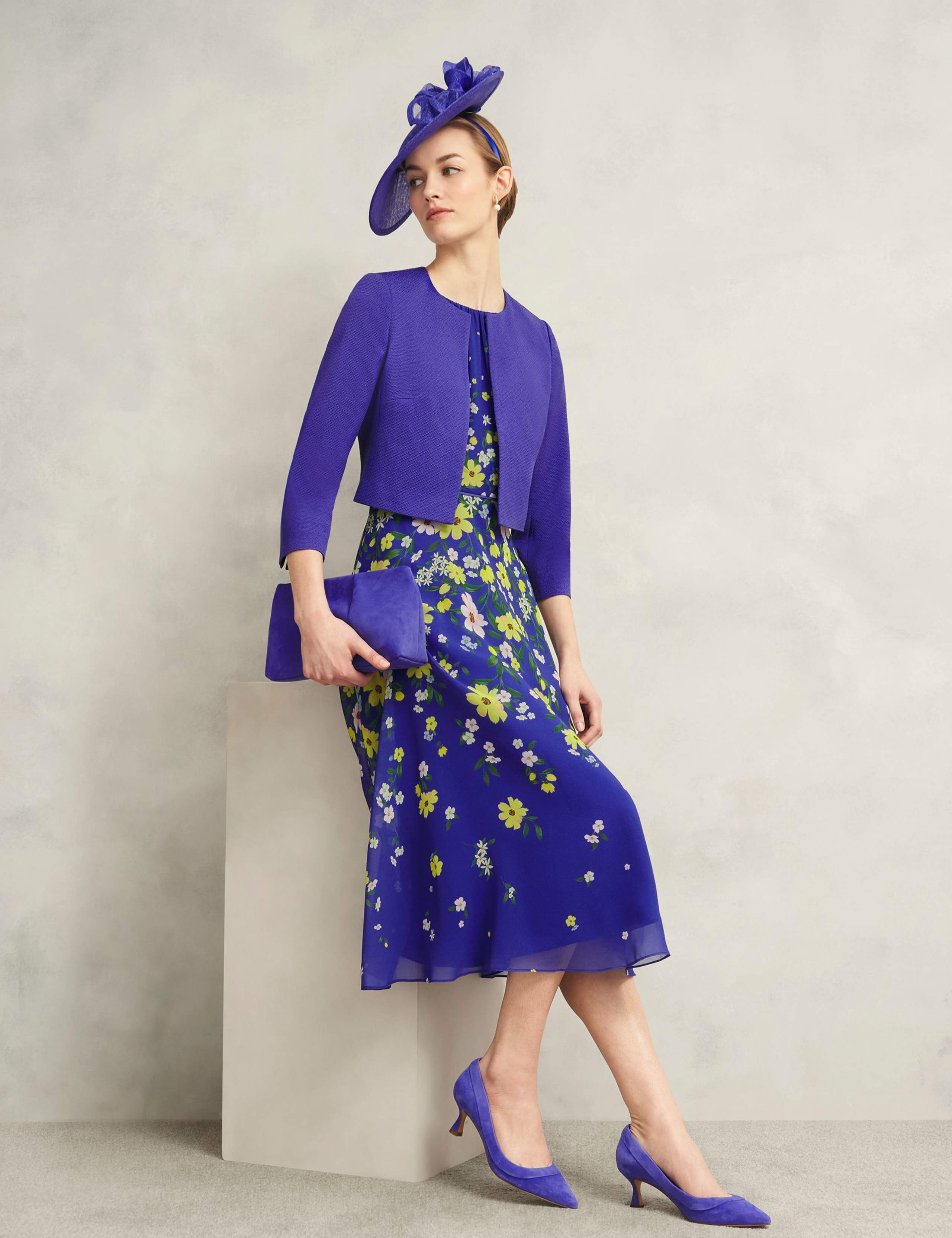 Sheer Floral Midi Skater Dress 5 of 7