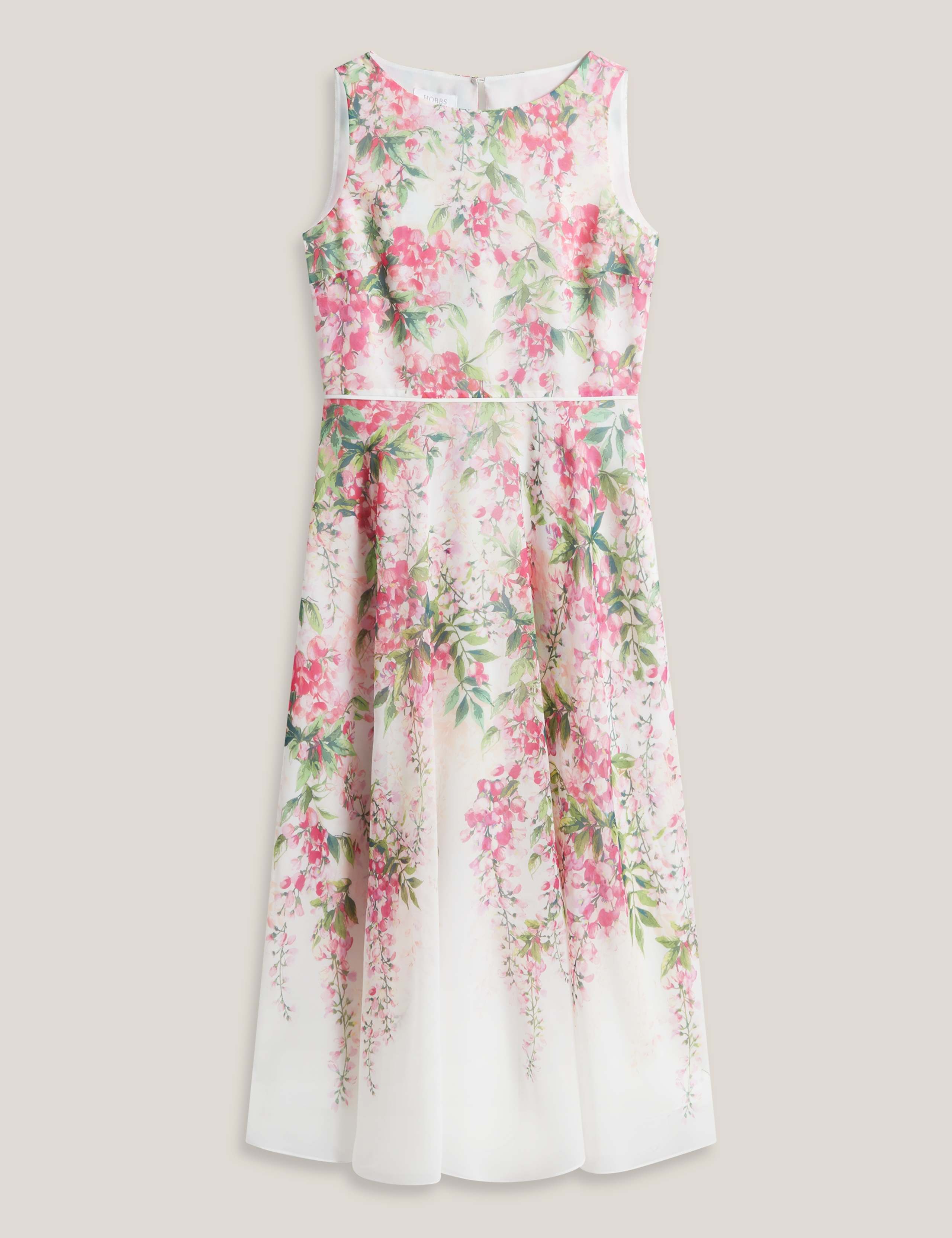 Sheer Floral Midi Skater Dress 2 of 6