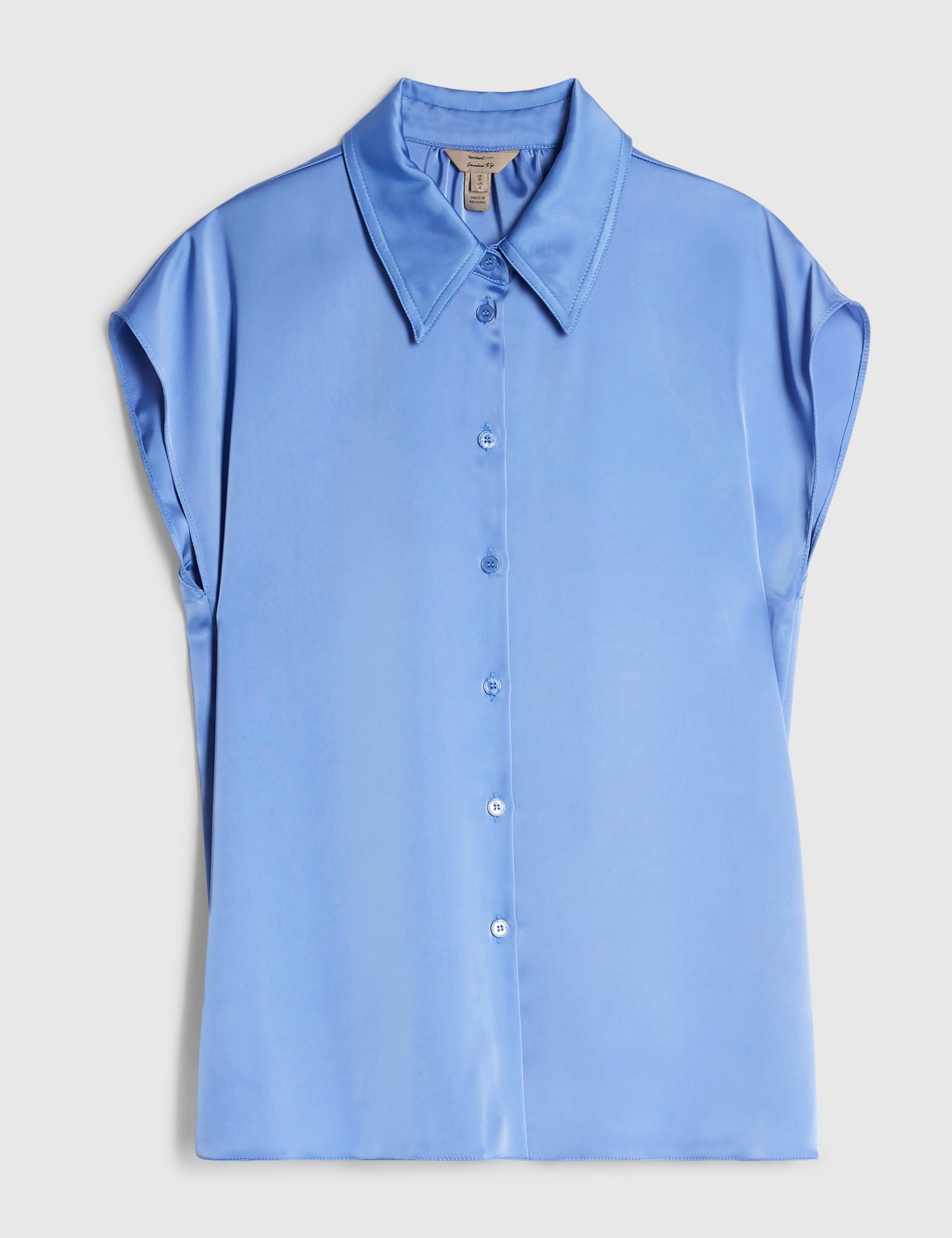 Relaxed Satin Collared Shirt 2 of 6