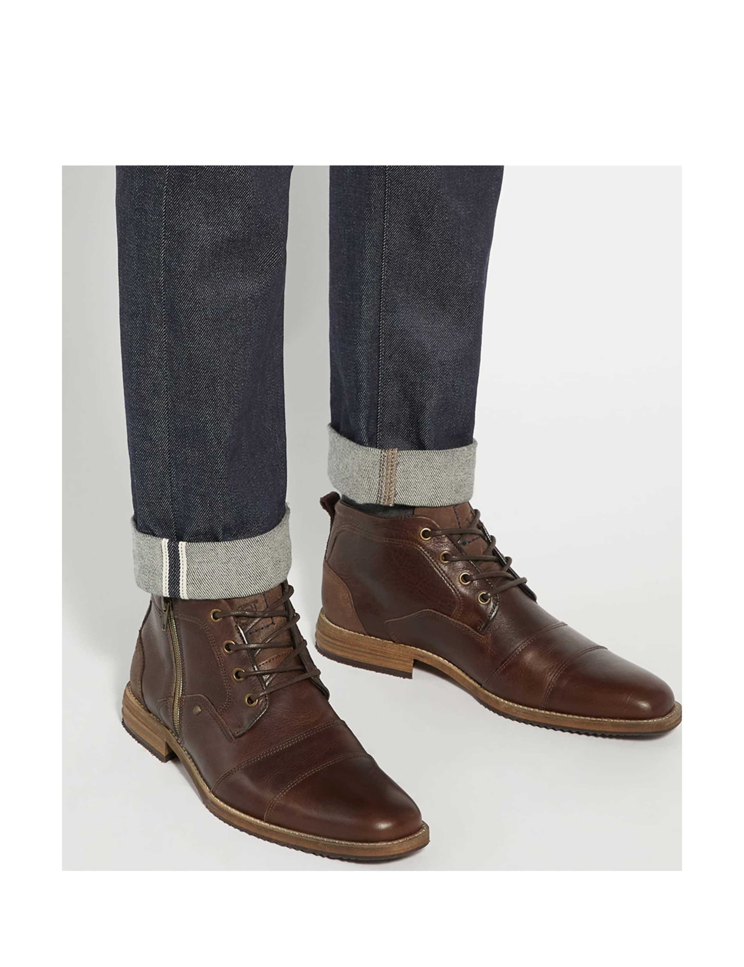 Leather Side Zip Casual Boots 1 of 6