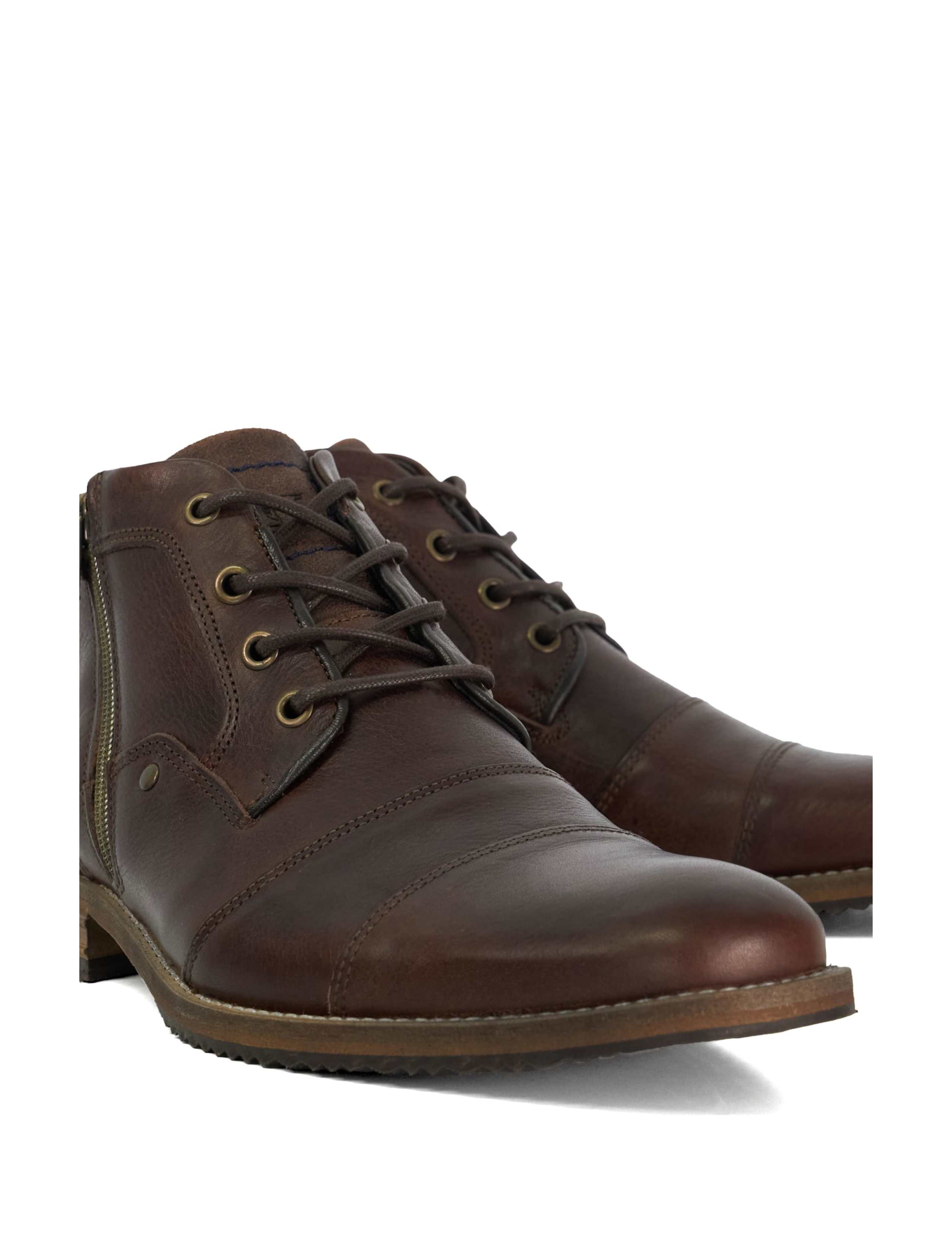 Leather Side Zip Casual Boots 5 of 6