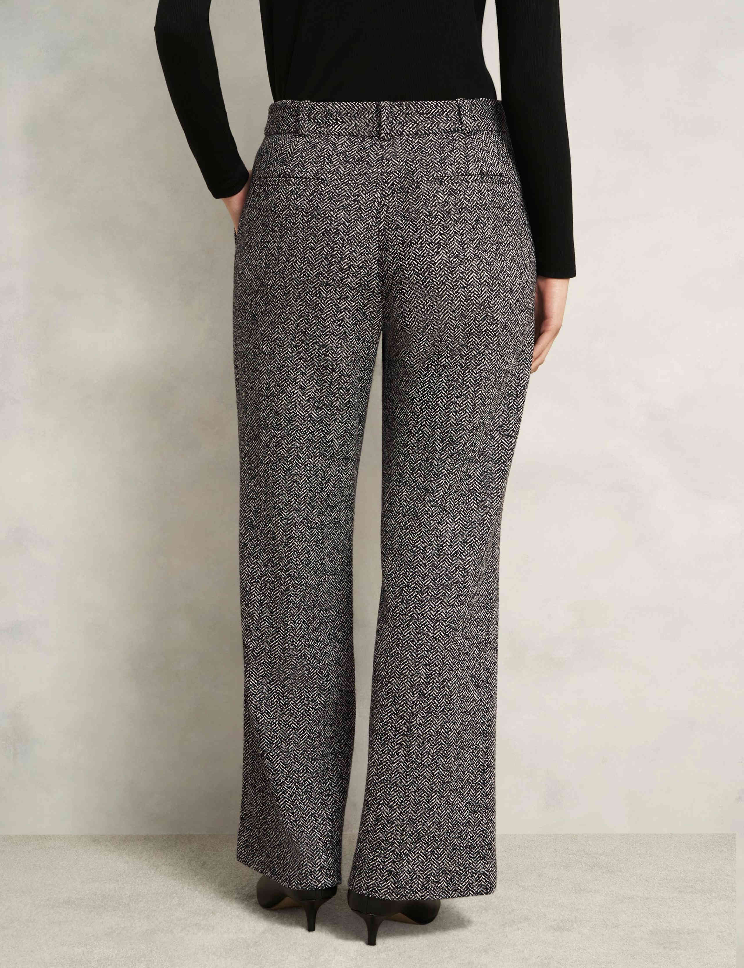 Wool Blend Textured Slim Fit Trousers 5 of 6