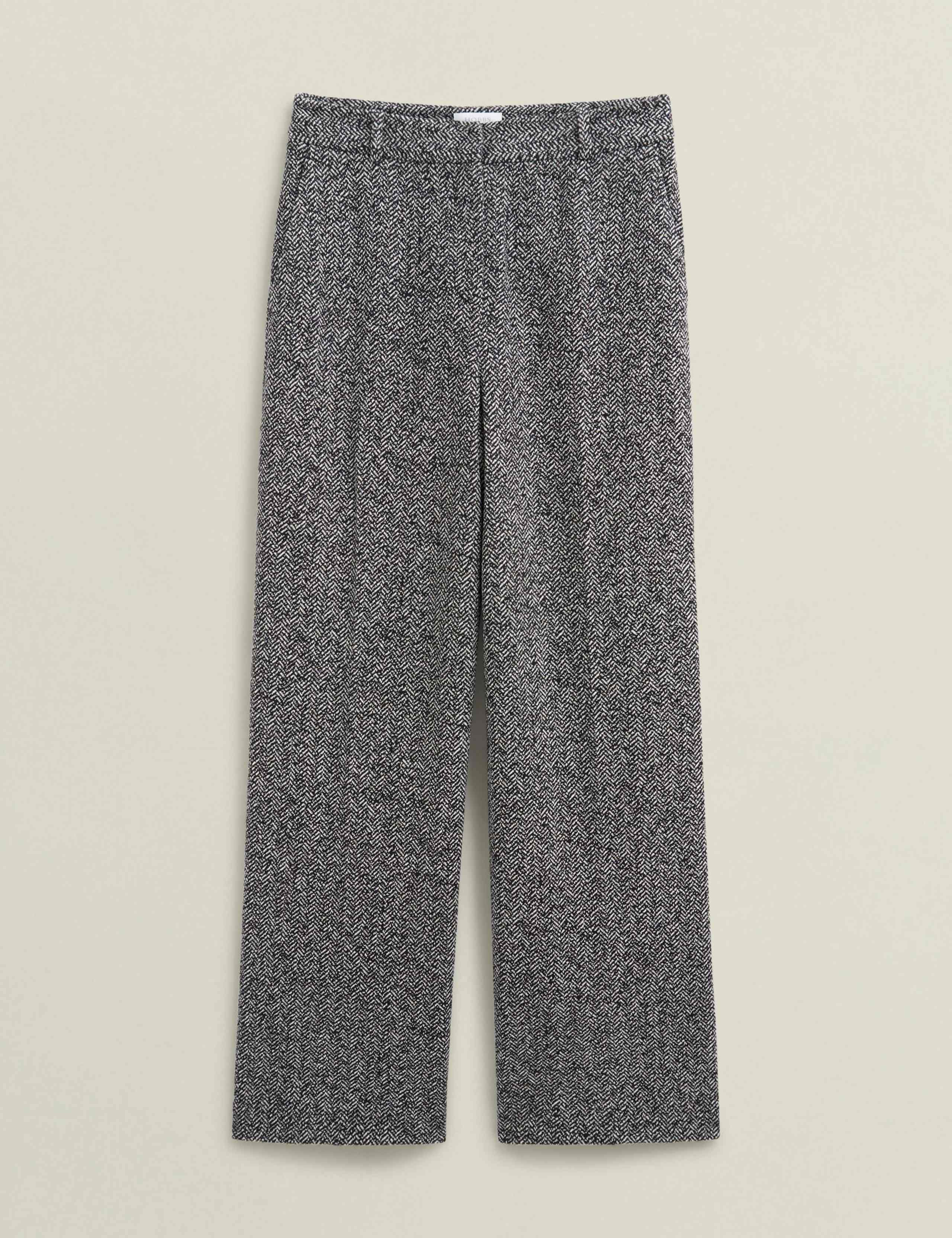 Wool Blend Textured Slim Fit Trousers 2 of 6