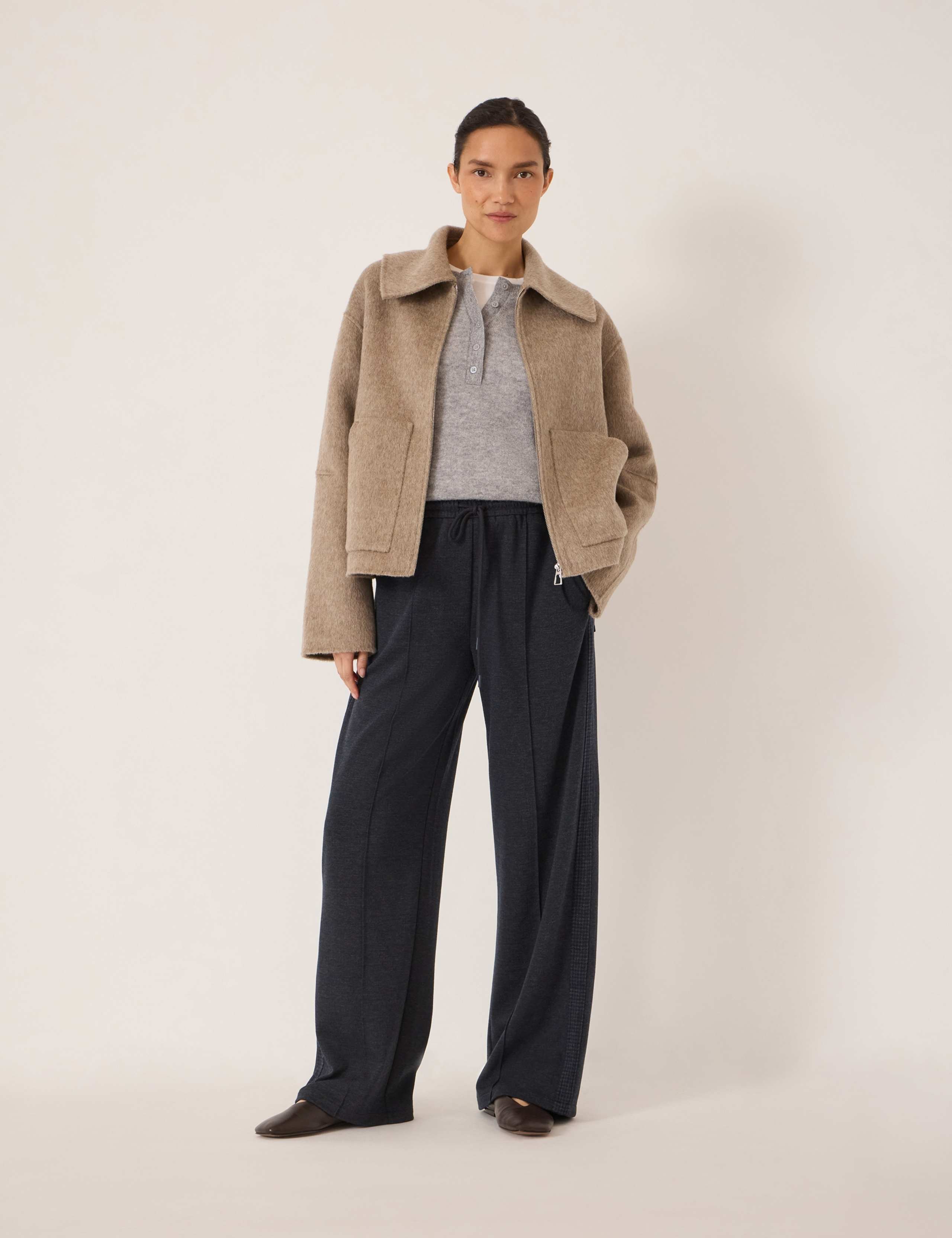 Drawstring Wide Leg Joggers 5 of 5