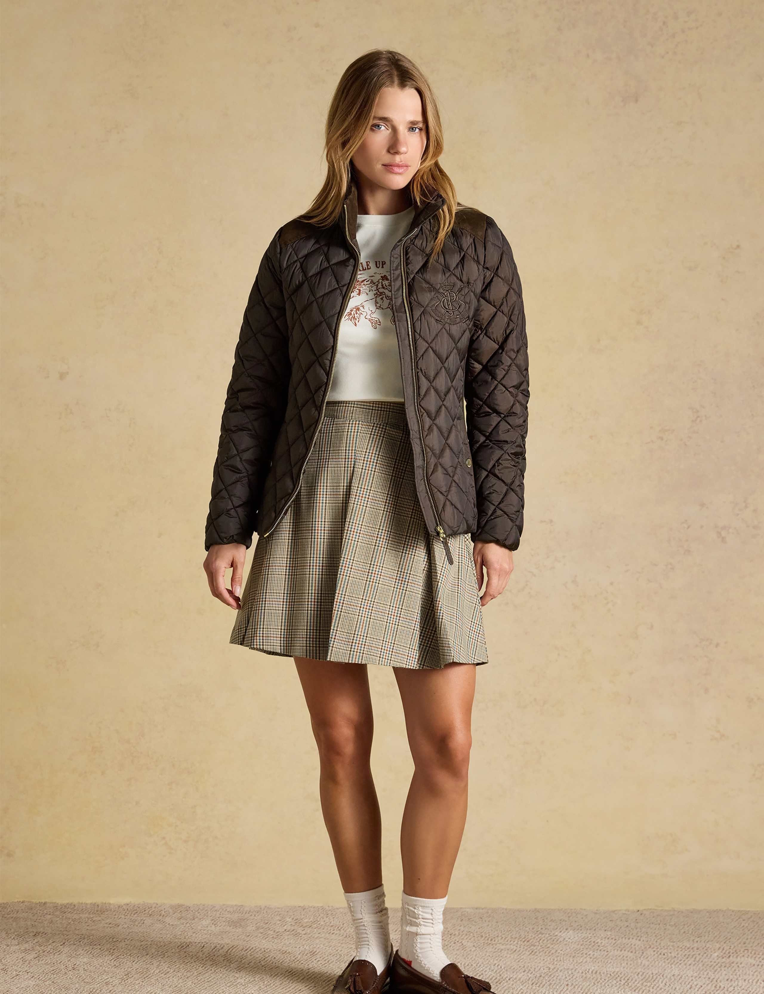 Diamond Quilted Funnel Neck Coat 11 of 11