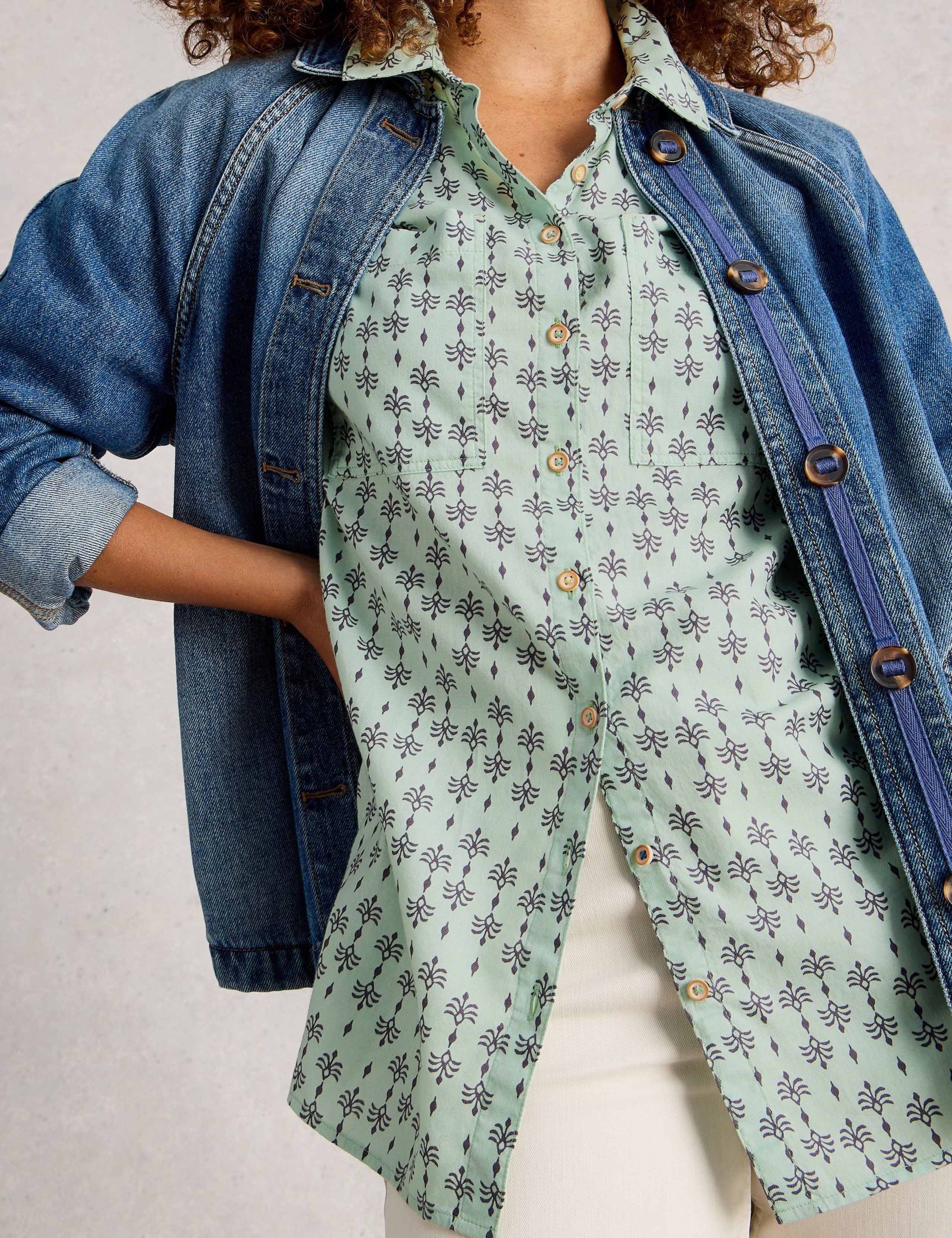 Pure Cotton Printed Collared Shirt 6 of 6
